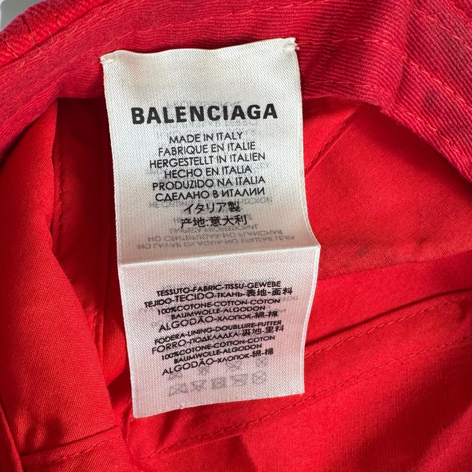 Balenciaga Red Tattoo Hat Size ONE SIZE - 8 Thumbnail