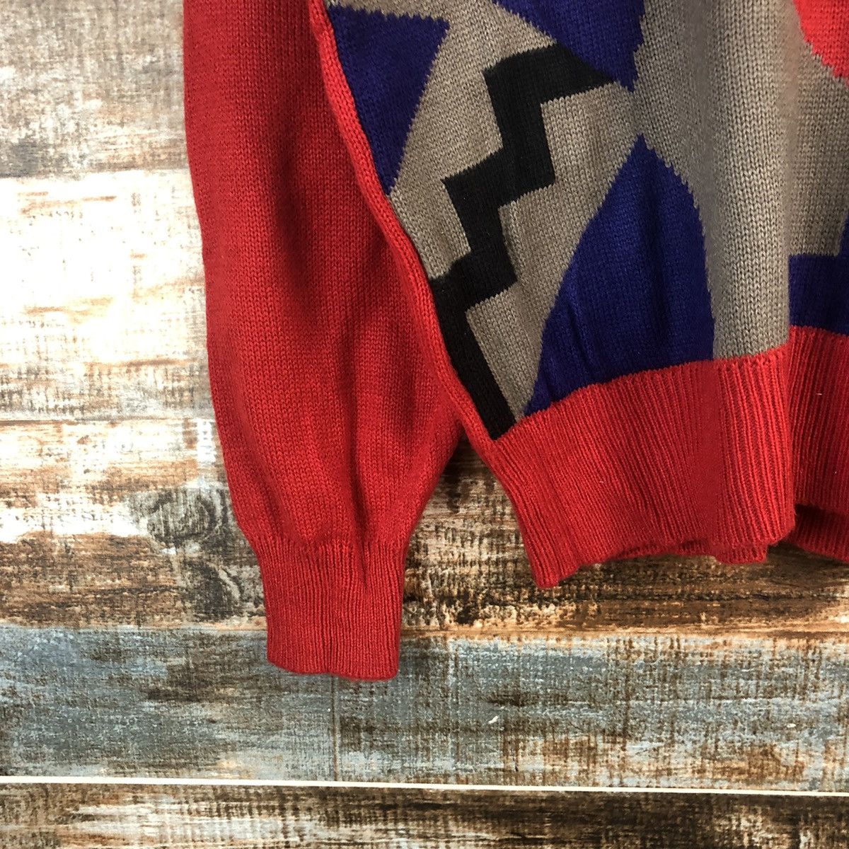 Homespun Knitwear DLL Japan vintage art Red Knitwear sweatshirt #C015 Size US S / EU 44-46 / 1 - 7 Thumbnail