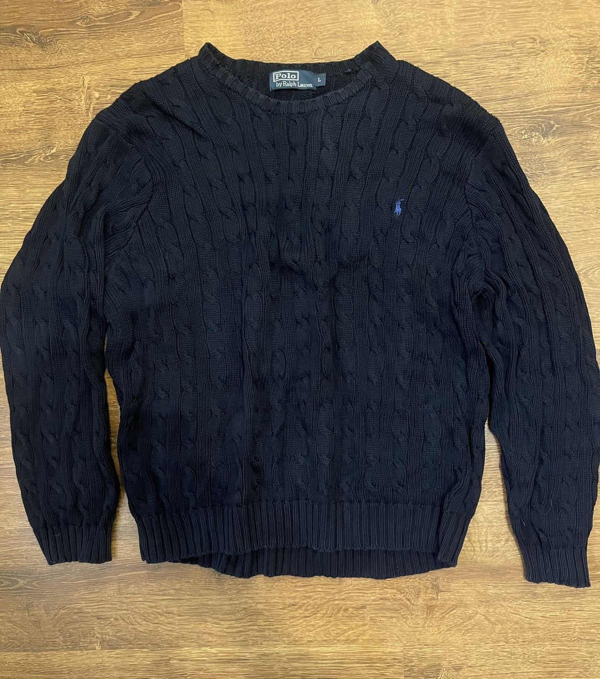 Polo Ralph Lauren × Vintage Polo Ralph Lauren navy sweater vintage Size US L / EU 52-54 / 3 - 1 Thumbnail
