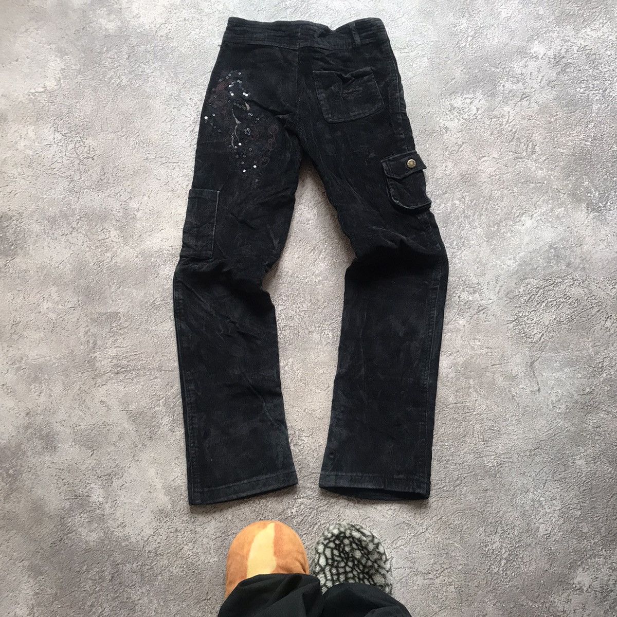 If Six Was Nine VINTAGE VELVET CARGO PANTS FLARED PARACHUTE SPRING JAPAN 90S Size 26" / US 2 / IT 38 - 7 Thumbnail