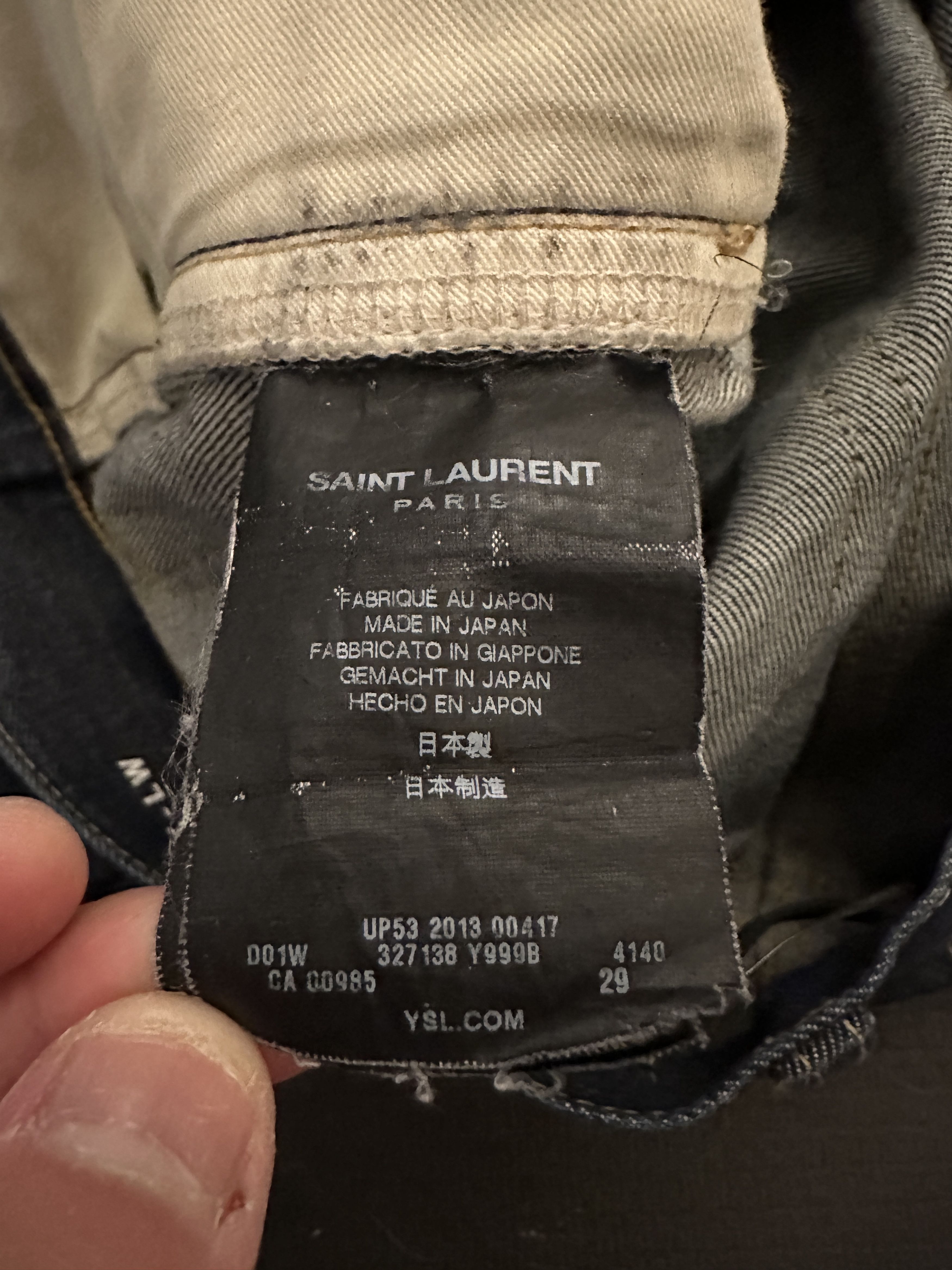 Saint Laurent Paris 2013 Raw Blue D02 Denim Size 29 RARE Size US 29 - 5 Thumbnail