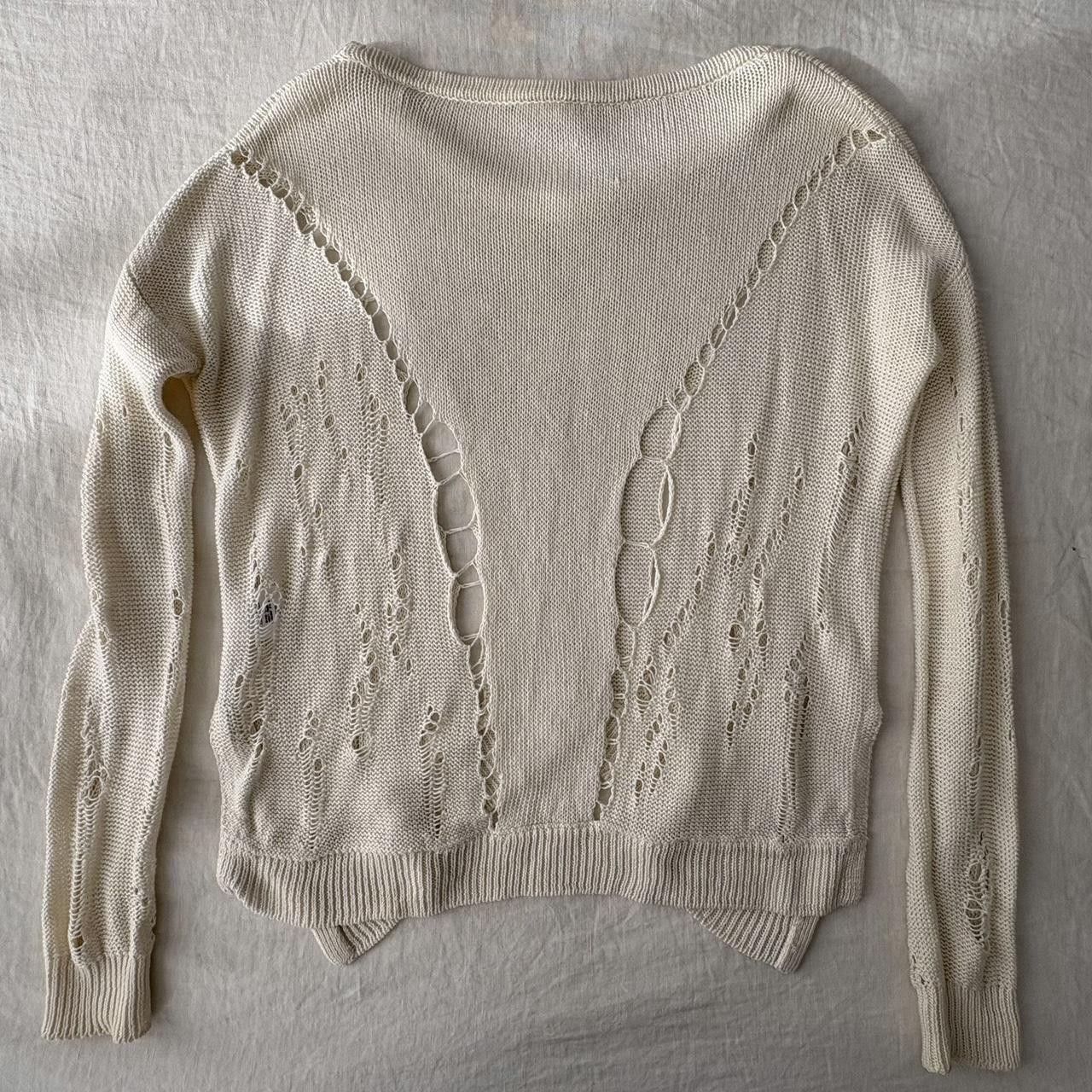 Helmut Lang Helmut Lang Distressed Crochet Sweater Size S / US 4 / IT 40 - 4 Thumbnail