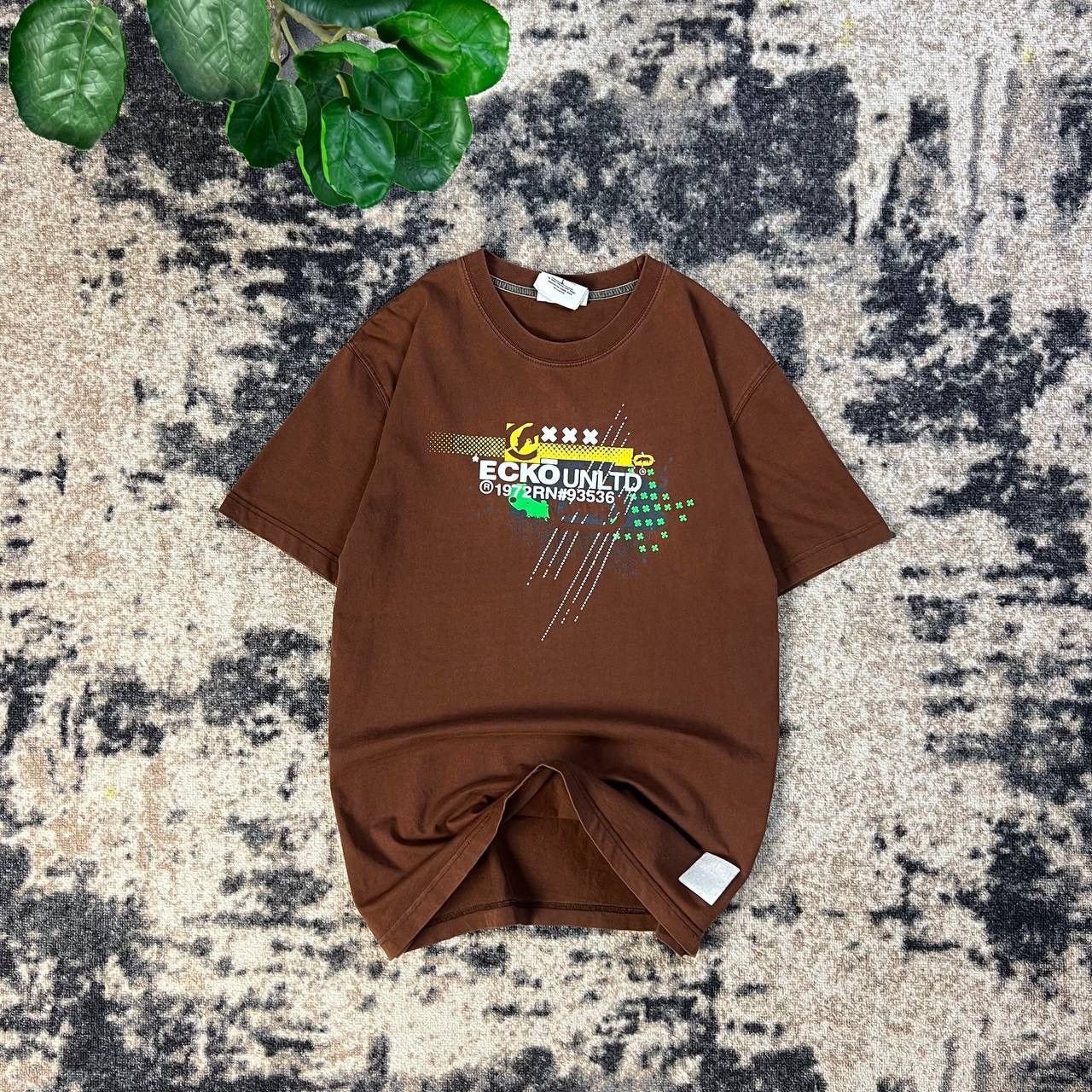 Ecko Unltd. Ecko Unltd Vintage Y2K Big Logo Brown T-Shirt 1TS38 Size US L / EU 52-54 / 3 - 1 Thumbnail