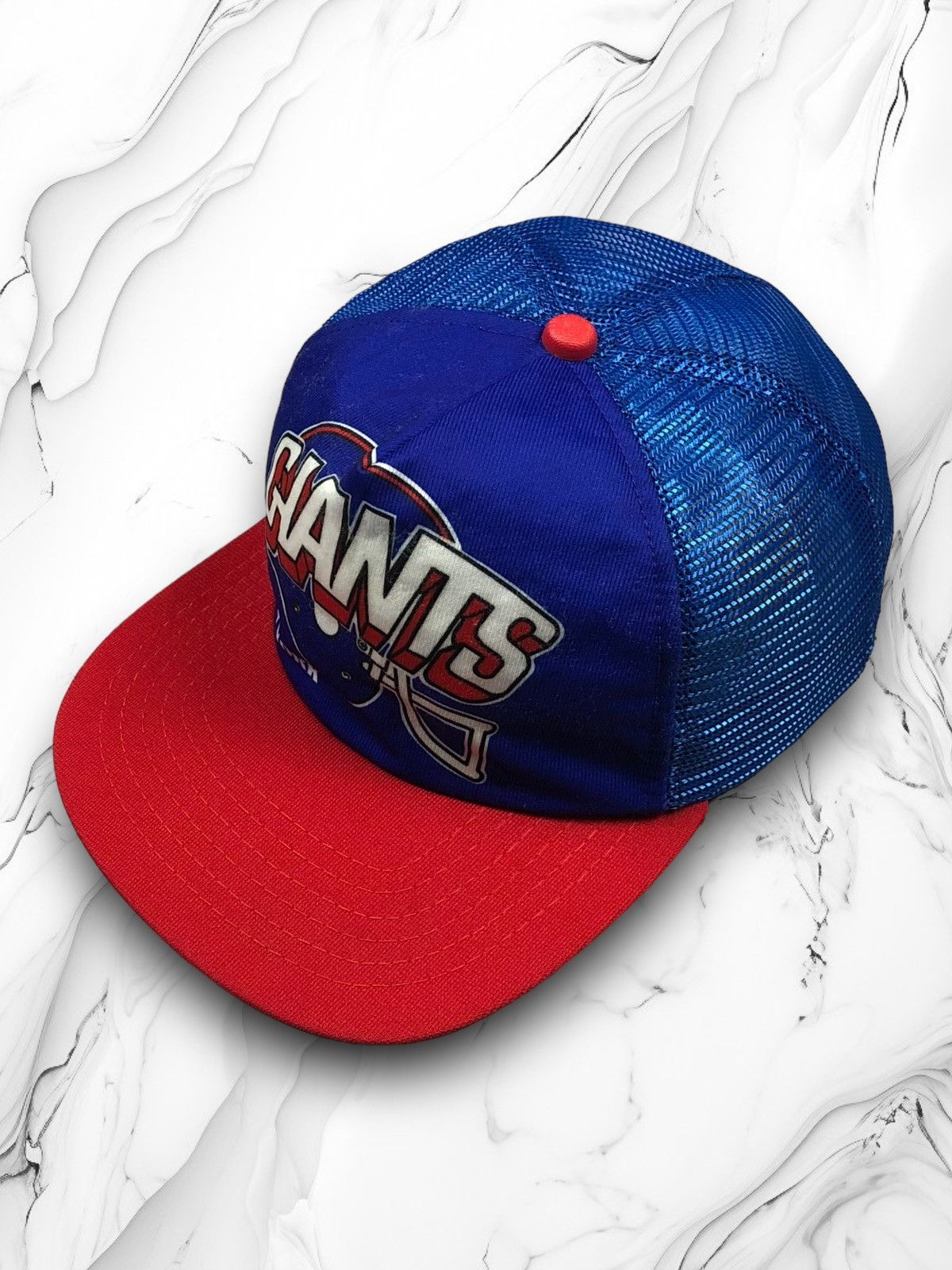 image of Made In USA x Nfl Vintage 80's Nfl New York Giants New Era Trucker Cap, Men's