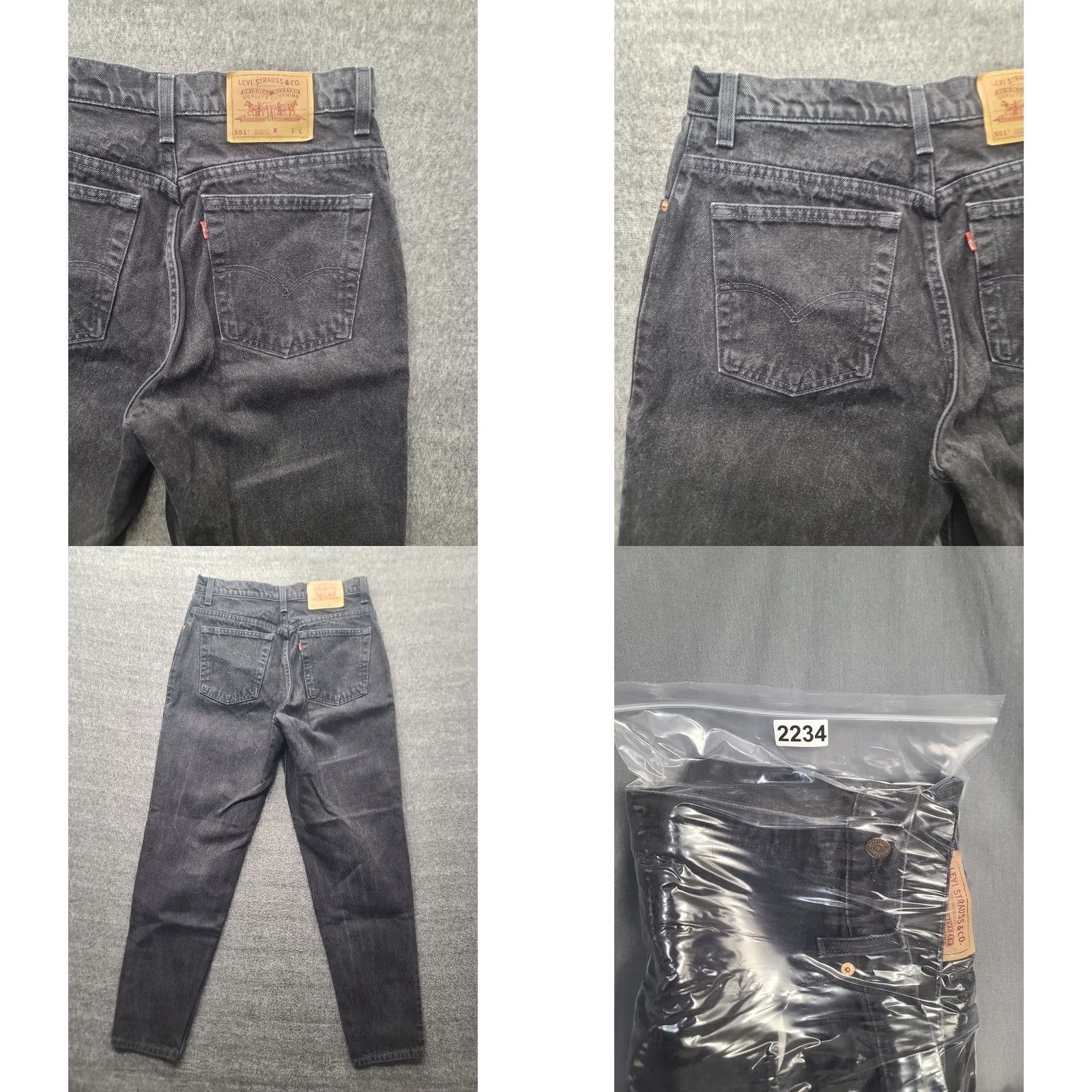 Levi's VINTAGE Levi's 551 Jeans Womens 14 Long 30x33 Relaxed Fit Tapered Leg USA Grunge Jeans 90s Retro Gothic Mans? Size 36" / US 14 / IT 50 - 9 Thumbnail