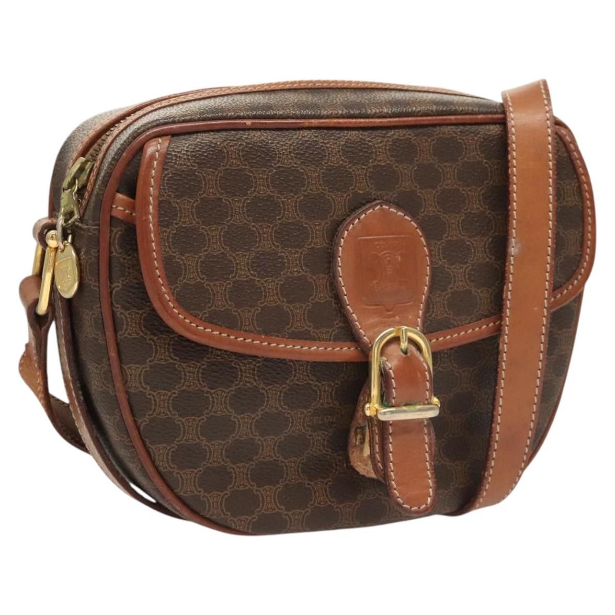 Celine CELINE Macadam Canvas Shoulder Bag Pvc Brown Gold Size ONE SIZE - 1 Thumbnail