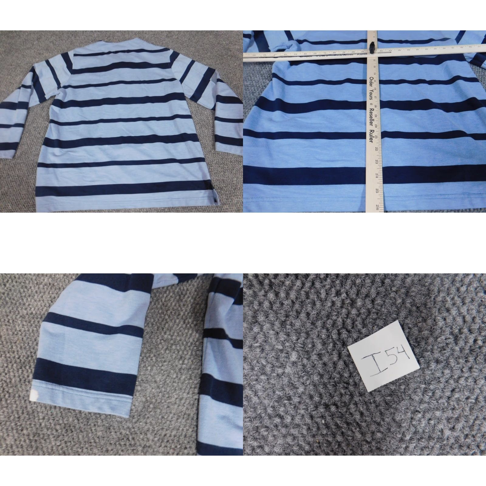 MooRER Jennifer Moore Womens Sweater Large Blue striped pullover stretch Size L / US 10 / IT 46 - 9 Thumbnail