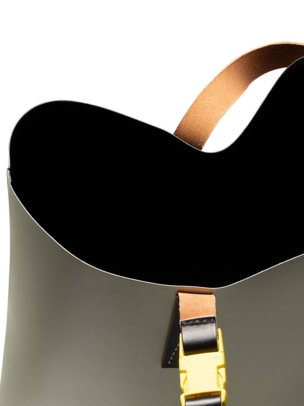 Marni o1w1db11125 Size :OS/ Leather Tote Bag in White/Black Size ONE SIZE - 4 Thumbnail