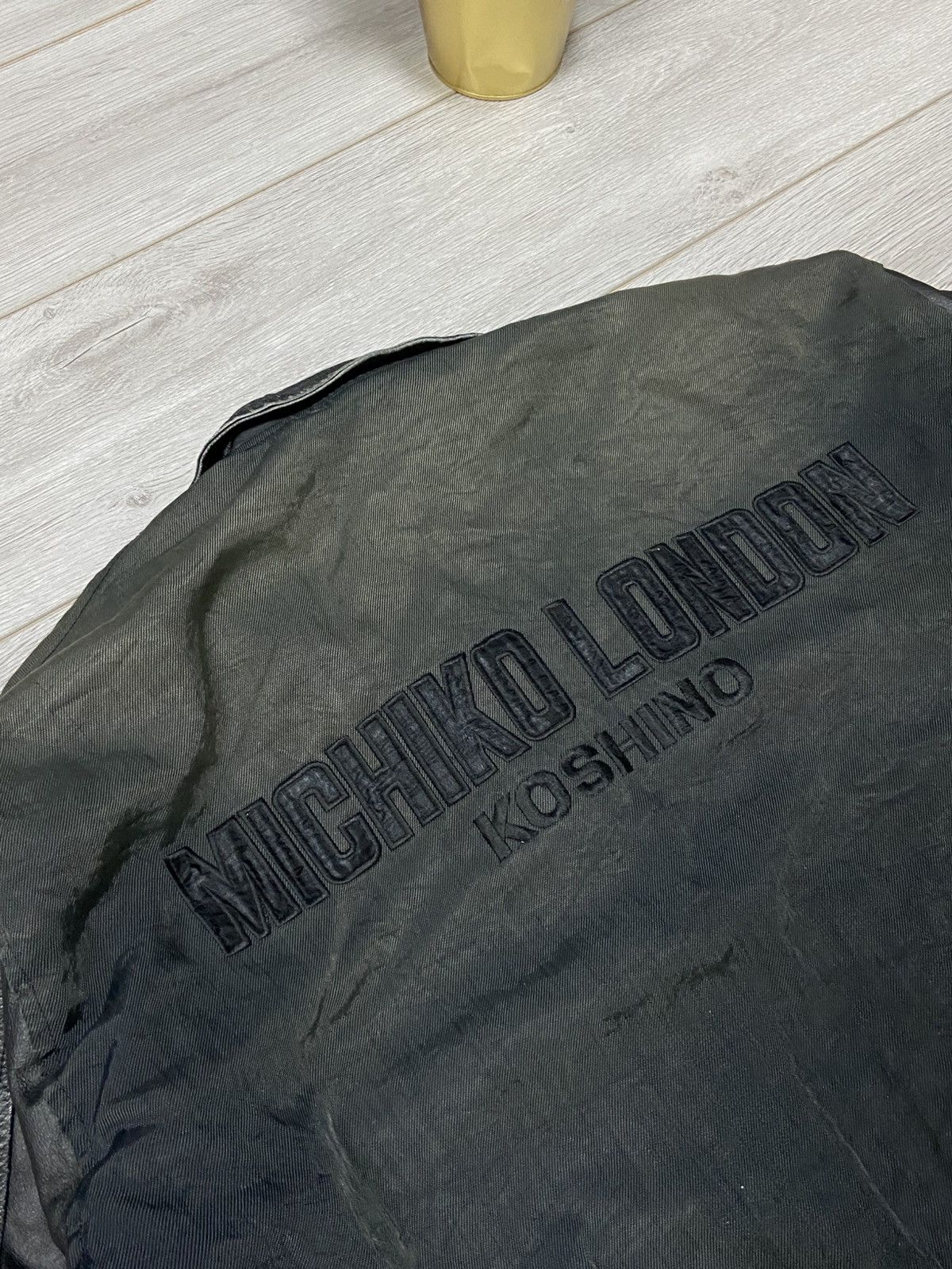 Michiko Koshino Michiko Koshino London leather bomber jacket spell out Size US L / EU 52-54 / 3 - 10 Thumbnail