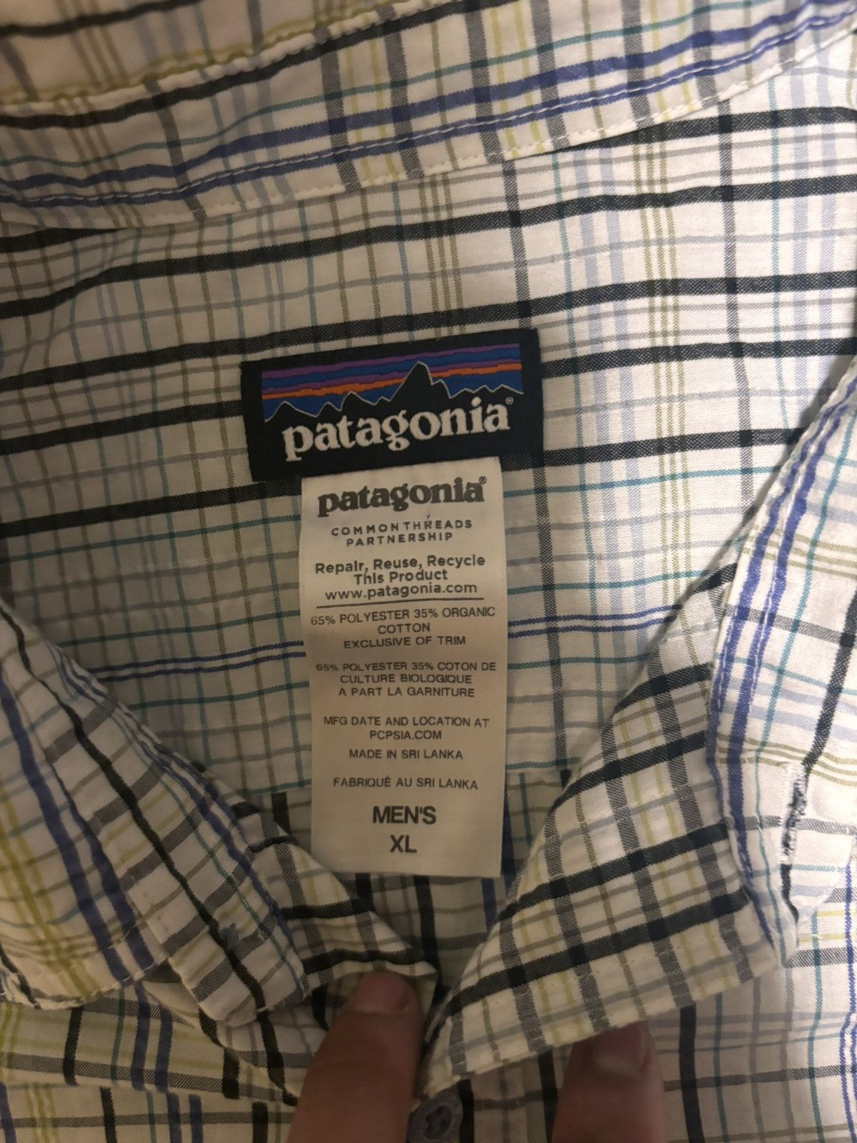 Patagonia Patagonia Mens Shirt Button Up White Plaid Size XL Size US XL / EU 56 / 4 - 3 Thumbnail
