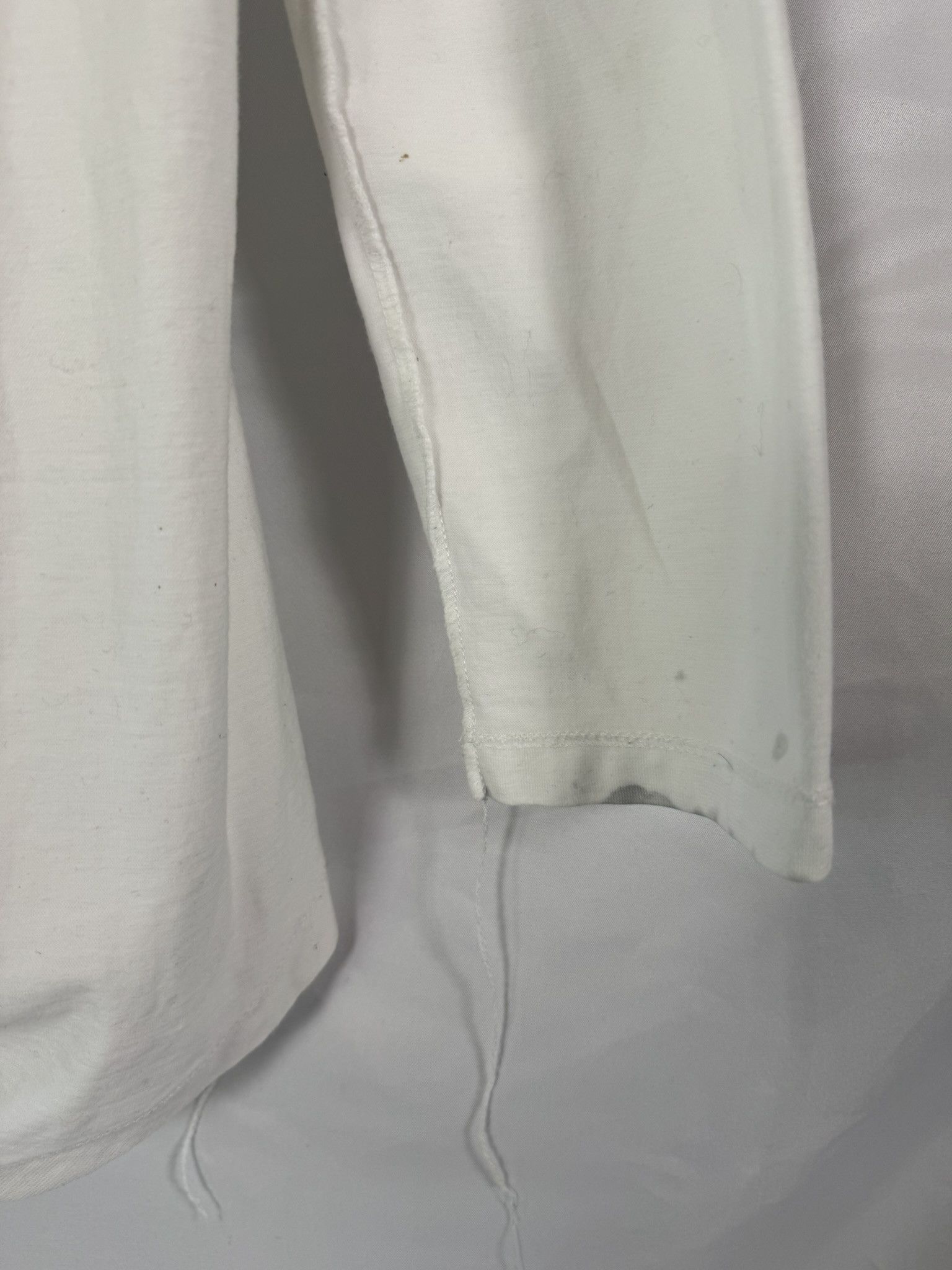 Maison Margiela Martin Margiela White Longline Long Sleeve Top Back Slit Size L / US 10 / IT 46 - 3 Thumbnail
