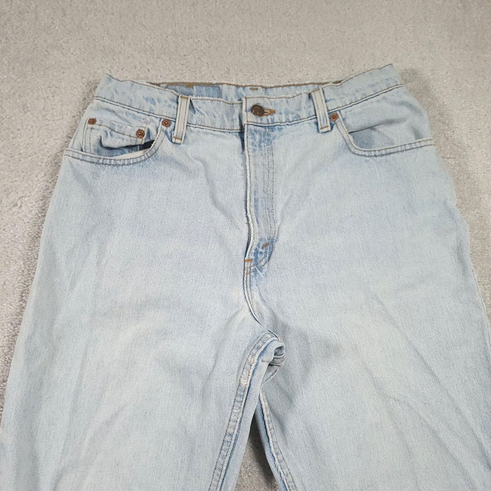 Levi's VINTAGE Levi's 550 Relaxed Tapered Mom Jeans Womens 12 Long Light Wash 90s Jeans Size 34" / US 12 / IT 48 - 3 Thumbnail