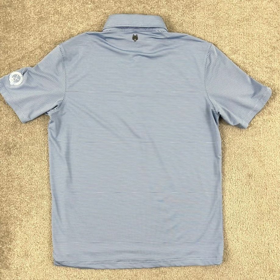 Vintage Greyson Polo Shirt Men Small Blue Striped Performance Overbook Golf Club Stretch Polo Shirt S Mens Blue Striped Performance Overbook Golf Club Stretch Size US S / EU 44-46 / 1 - 7 Thumbnail