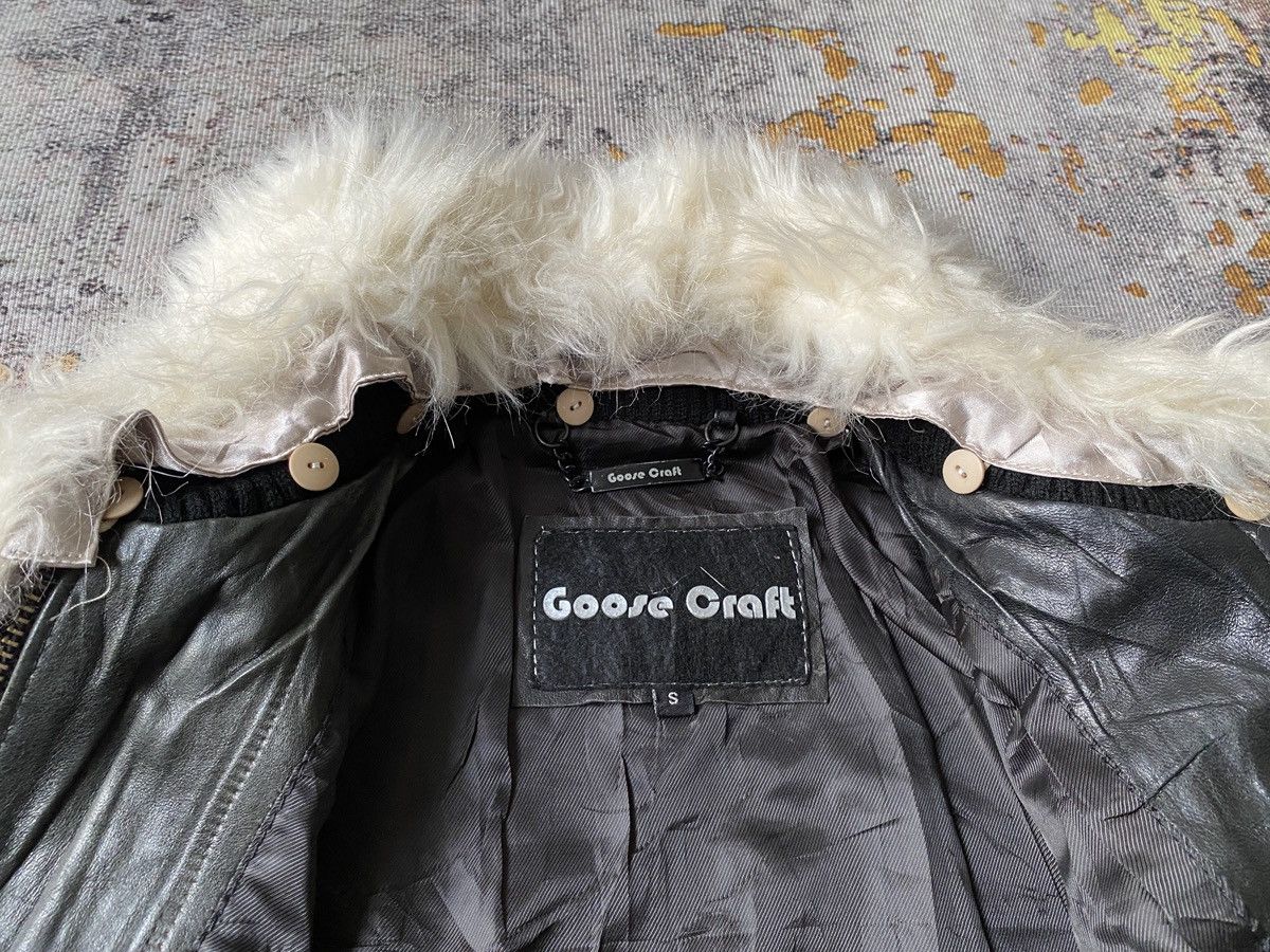 If Six Was Nine Goosecraft Multipocket Fur Black Leather Jacket Size US S / EU 44-46 / 1 - 11 Thumbnail