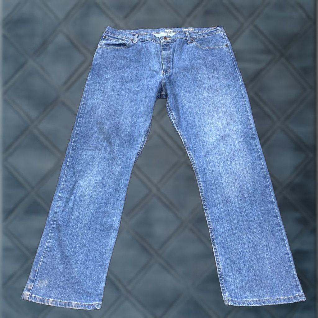 Wrangler Wrangler Jeans Mens 40x30 Blue Straight Leg Denim Stretch 5-Pocket Size US 40 / EU 56 - 1 Thumbnail