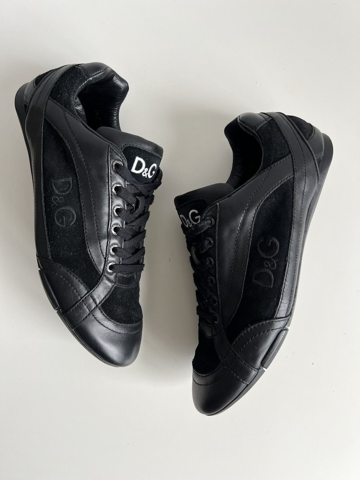 Dolce & Gabbana 🔥 Vintage 00s Dolce&Gabbana Spider Low-top Leather Sneakers Size US 7.5 / EU 40-41 - 7 Thumbnail