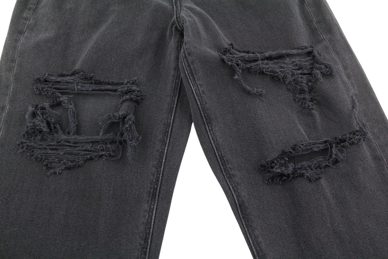 American Eagle Outfitters MOM BLACK BLAZE W27 Black Distress Jeans 88781 Size 27" / US 4 / IT 40 - 9 Thumbnail