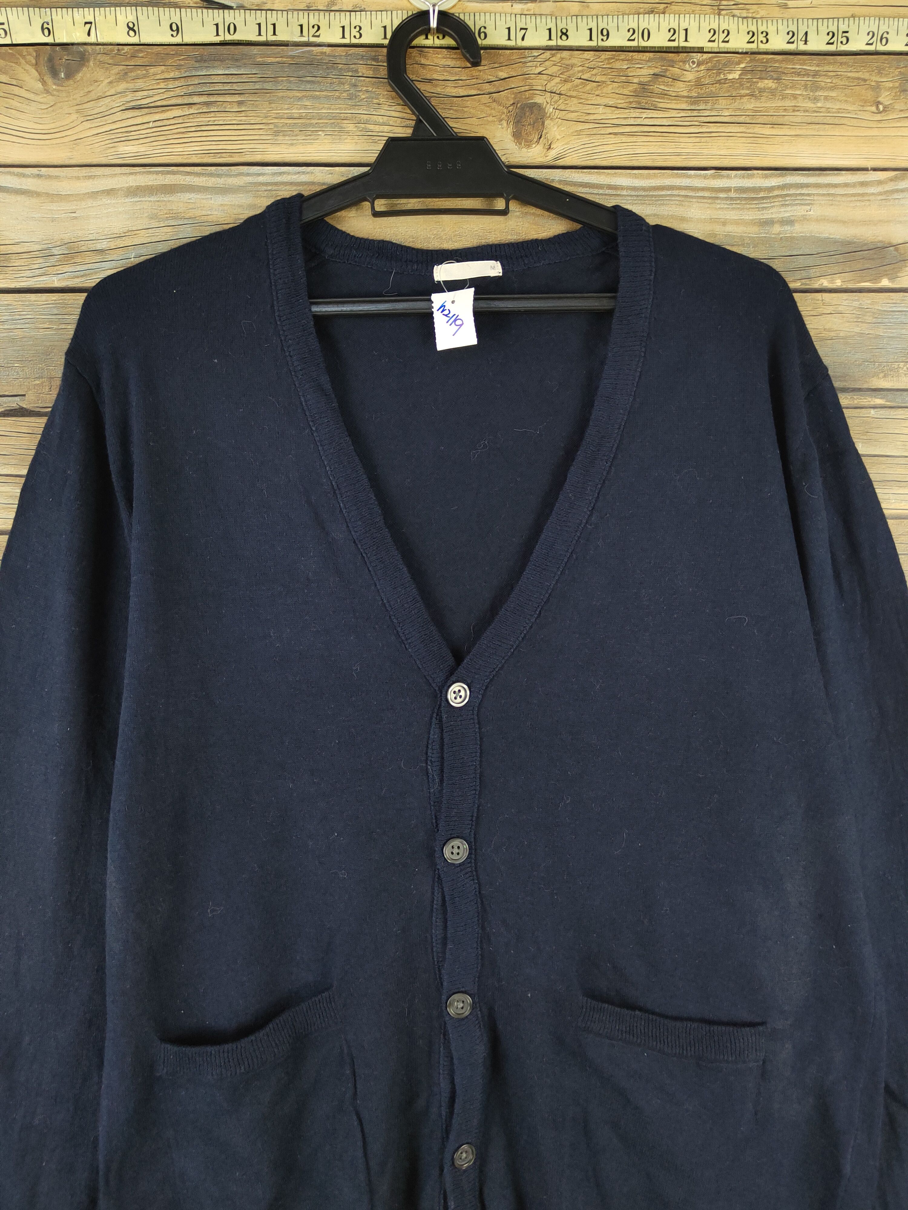 GU × Homespun Knitwear GU Navy Knitwear Cardigan #W2119 Size US M / EU 48-50 / 2 - 2 Thumbnail