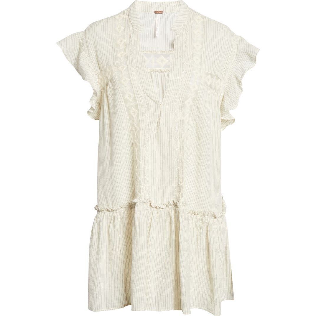 Free People New FREE PEOPLE Baby Blues Tunic $128 SMALL Semi-Sheer Size S / US 4 / IT 40 - 8 Thumbnail