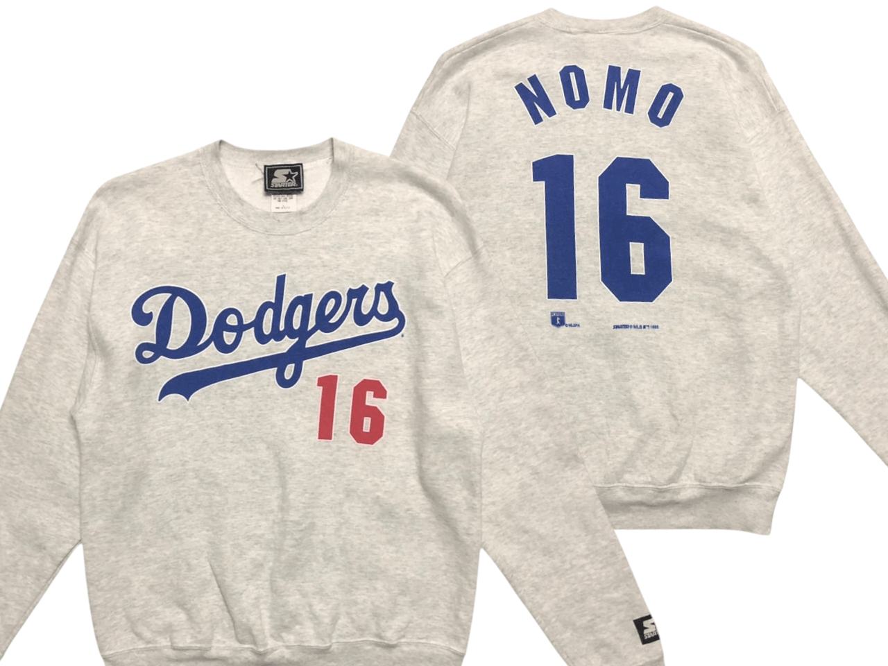 Starter Vintage 90s Starter Dodgers "NOMO 16" Crewneck Sweatshirt Size US L / EU 52-54 / 3 - 1 Thumbnail