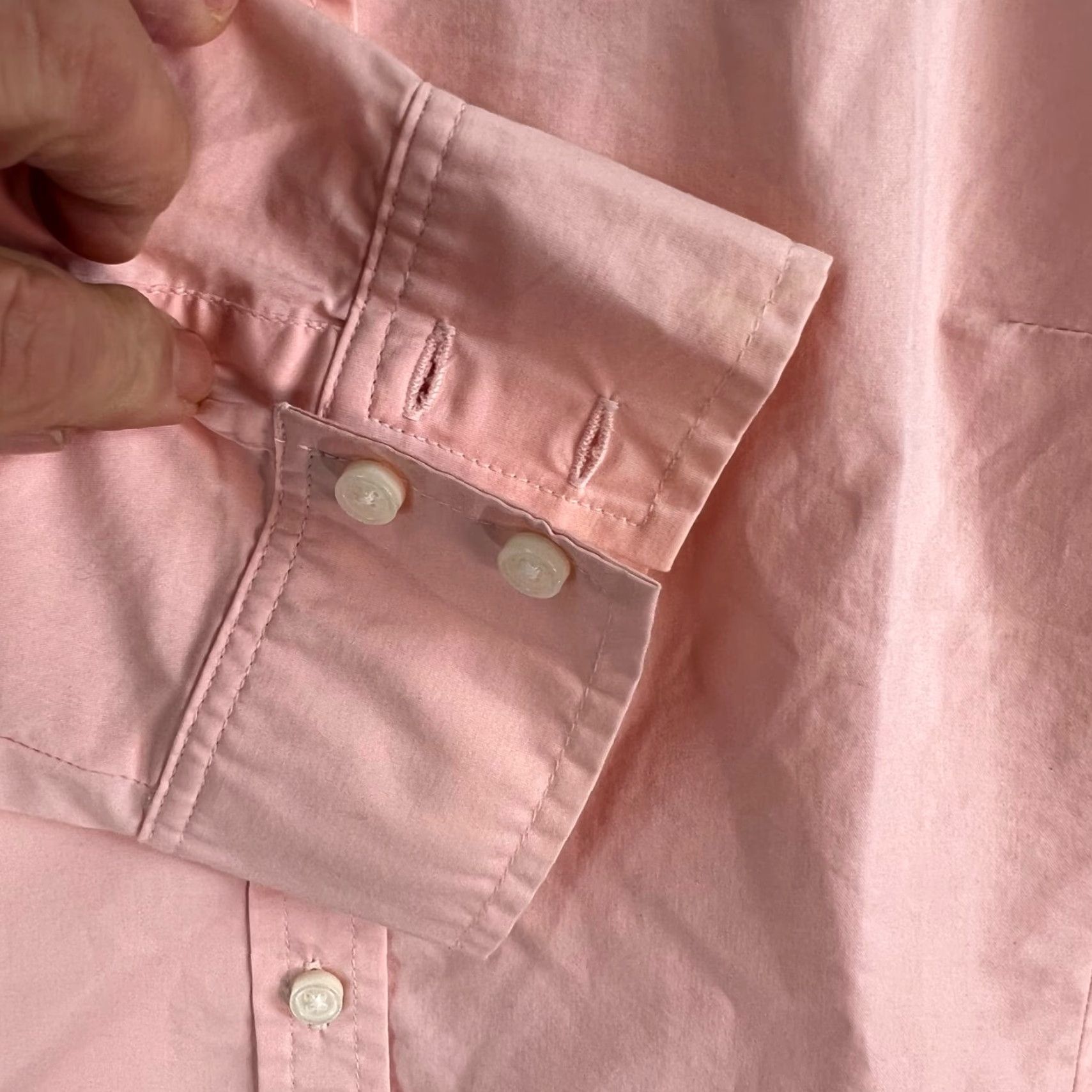 Merona VINTAGE Merona Womens Long Sleeve Button Down Pink Top Blouse Shirt Size M Size M / US 6-8 / IT 42-44 - 3 Thumbnail