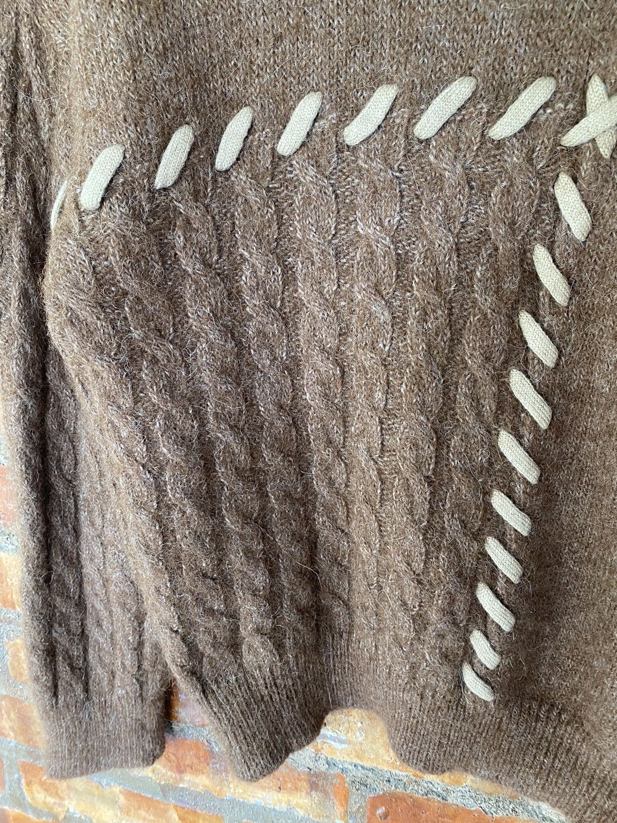 Chloe Vtg Chloe cross Lace cable Knit Made in Japan Size L / US 10 / IT 46 - 5 Thumbnail