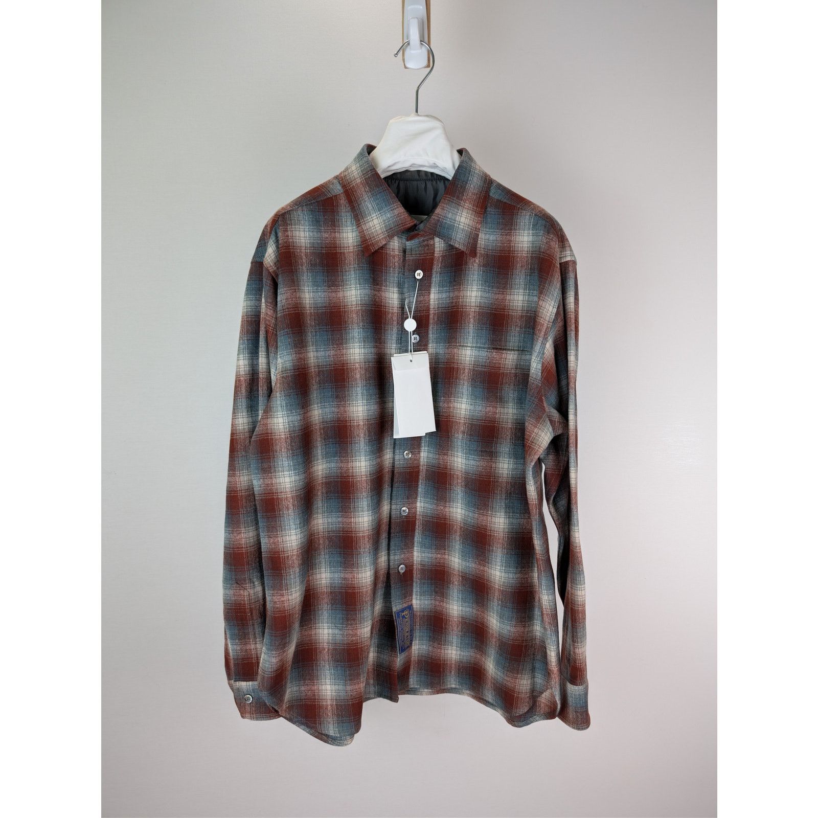 Maison Margiela × Pendleton o1rshd1 Pendleton Checked Wool Button up Shirt in Rust Size US S / EU 44-46 / 1 - 1 Thumbnail