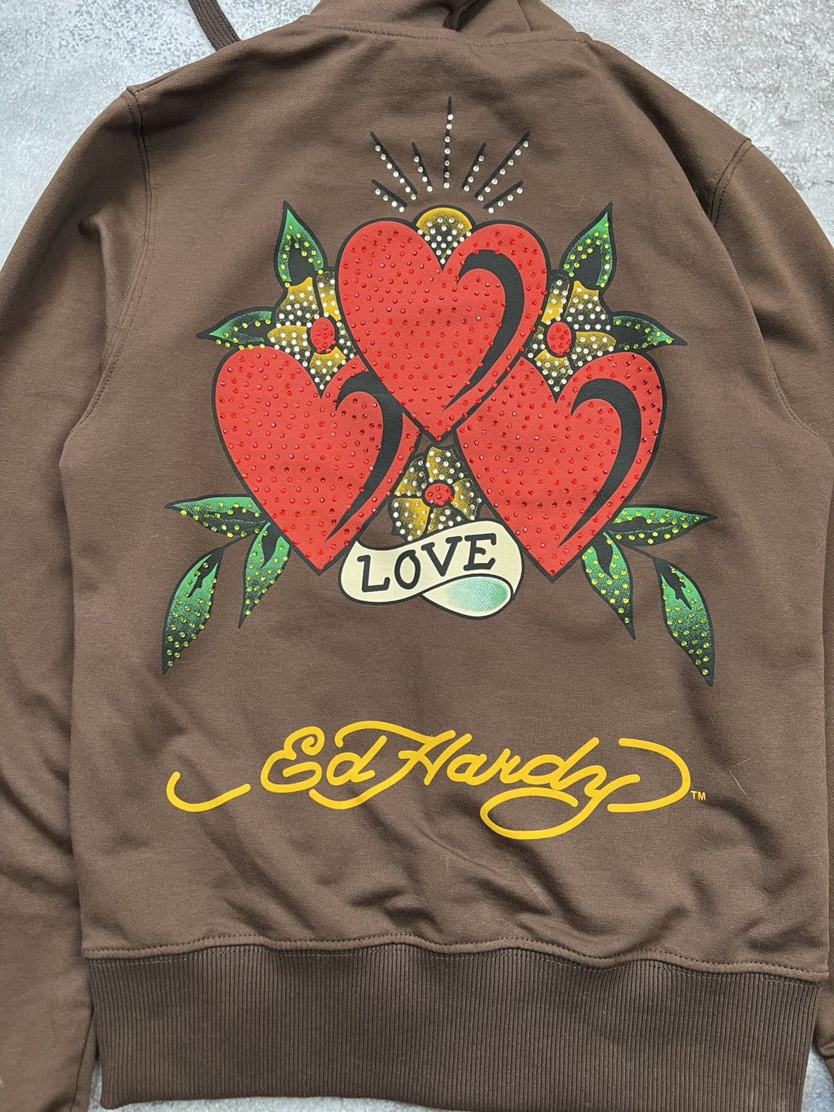 Ed Hardy Ed Hardy Brown Zip Up Hoodie Womens Size M / US 6-8 / IT 42-44 - 8 Thumbnail