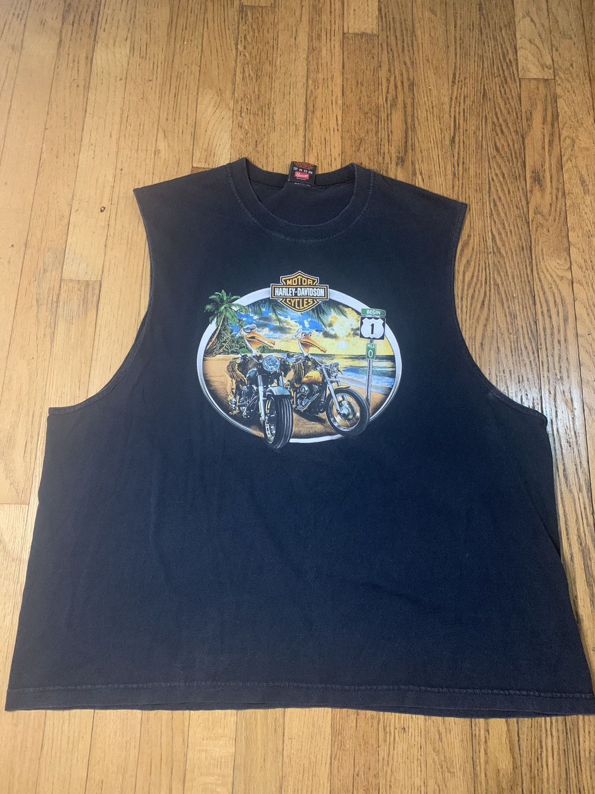 Harley Davidson × Vintage Cool cut off Harley Davidson t shirt Size US XXL / EU 58 / 5 - 1 Thumbnail