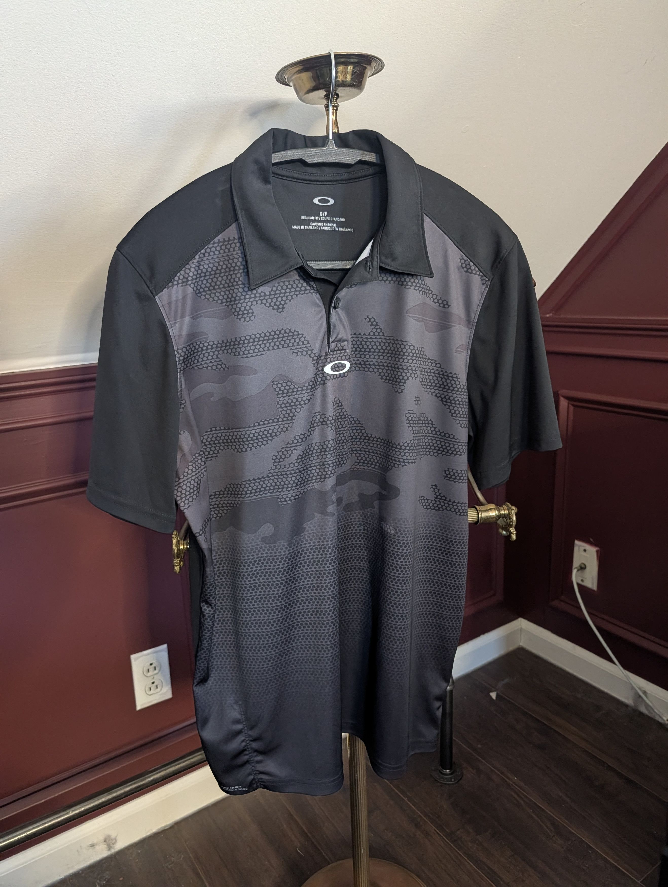 Oakley Black/gray Camo O logo print Eyewear polo shirt S Size US S / EU 44-46 / 1 - 11 Thumbnail