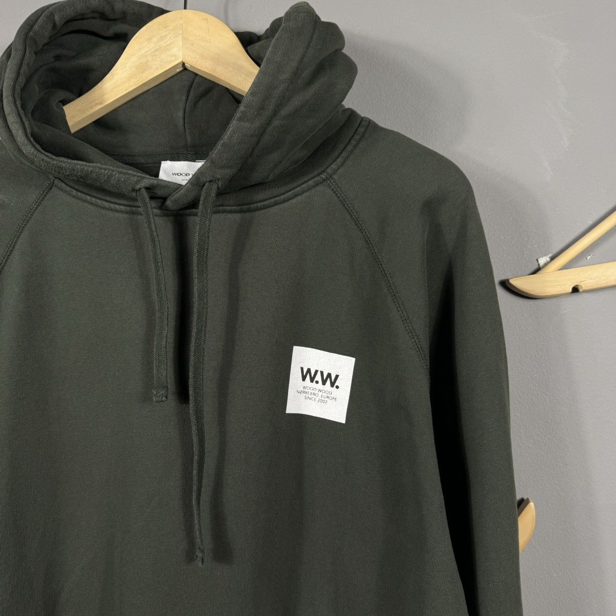 Wood Wood Wood Wood W.W. Hoodie Dark Green Size US XL / EU 56 / 4 - 5 Thumbnail