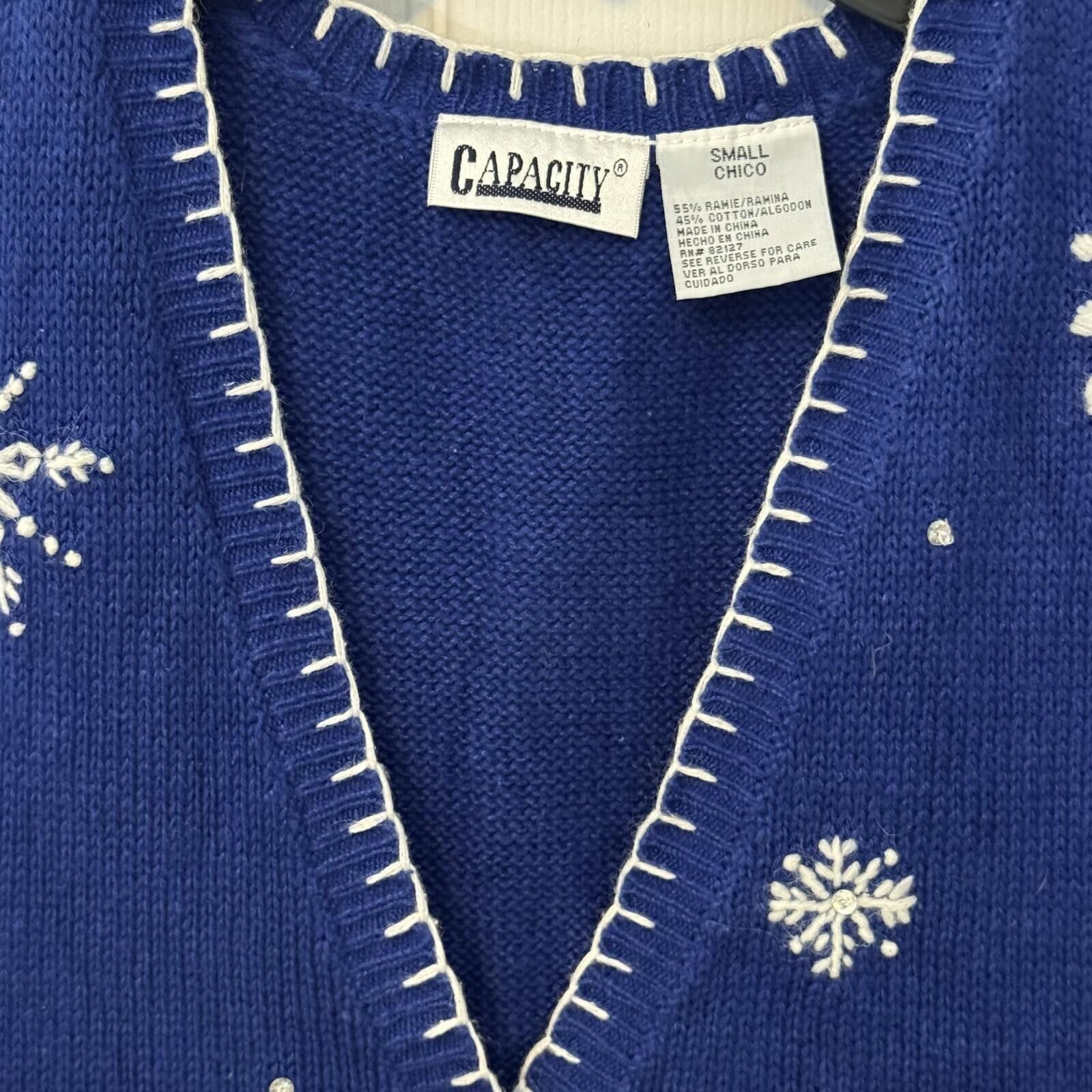 Other Vintage Blue Snowman Christmas Sweater Vest Small Size US S / EU 44-46 / 1 - 2 Thumbnail