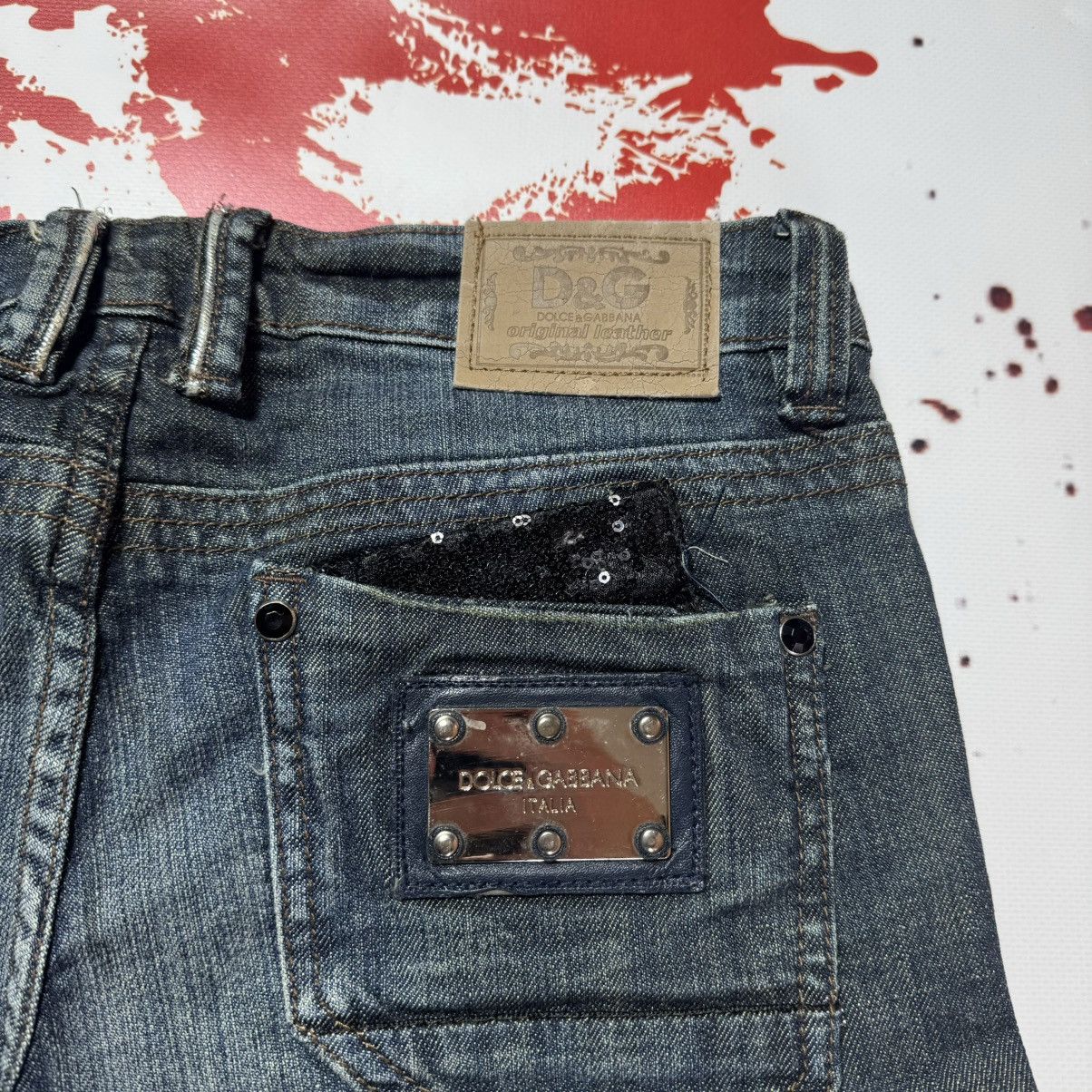 Dolce & Gabbana vintage 90s dolce gabbana woman big logo flared jeans Size 29" - 3 Thumbnail