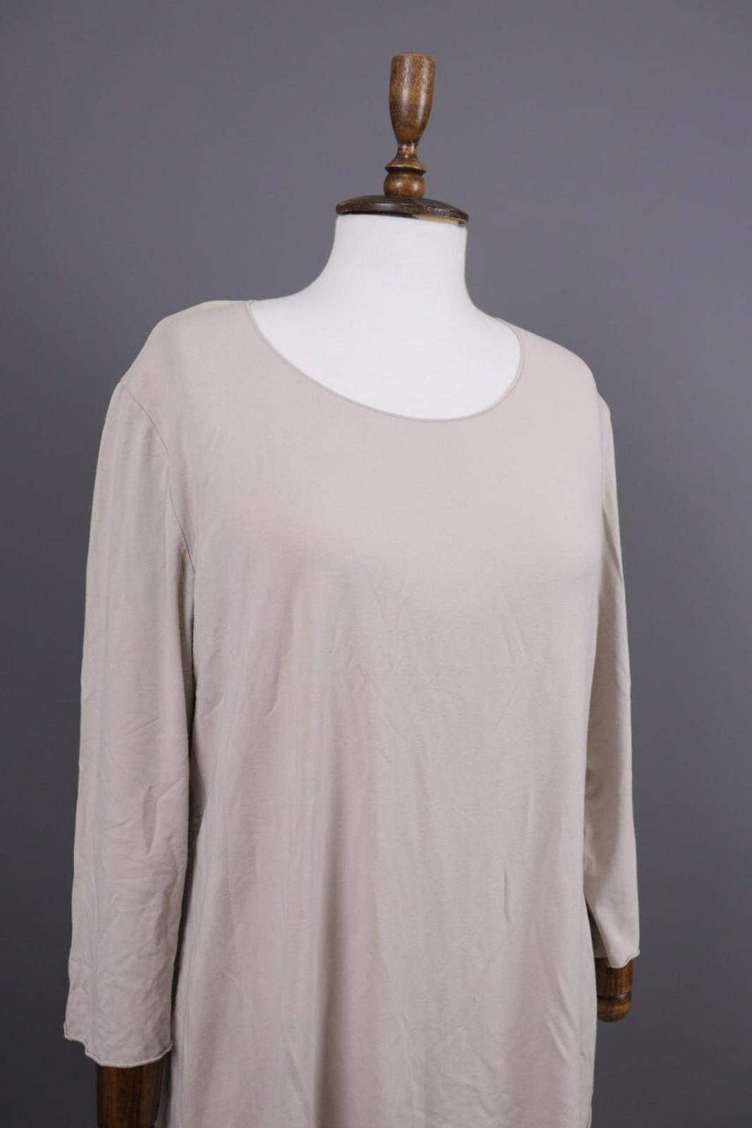 Oscar De La Renta Oska Beige Lagenlook Relaxed Pullover Long Sleeve Top Size 4 Size S / US 4 / IT 40 - 5 Thumbnail