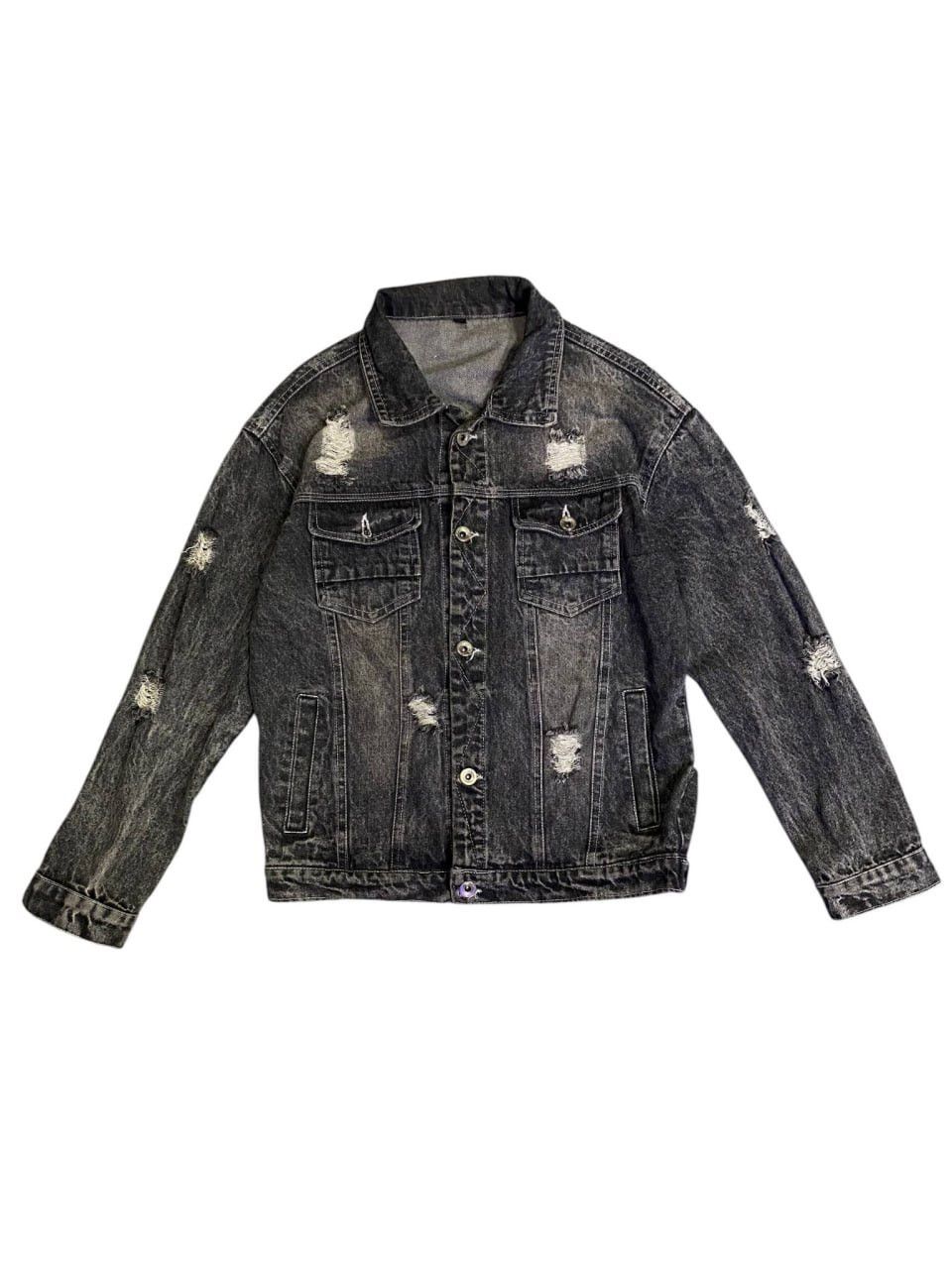 If Six Was Nine Washed Distressed Black Vintage Style Button Up Long Sleeve Size US M / EU 48-50 / 2 - 1 Thumbnail