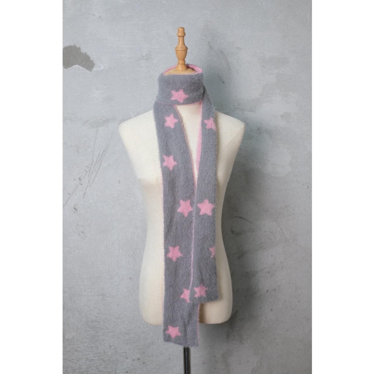 Japanese Brand Rare Vtg Star Pattern Scarf OS Size ONE SIZE - 7 Thumbnail