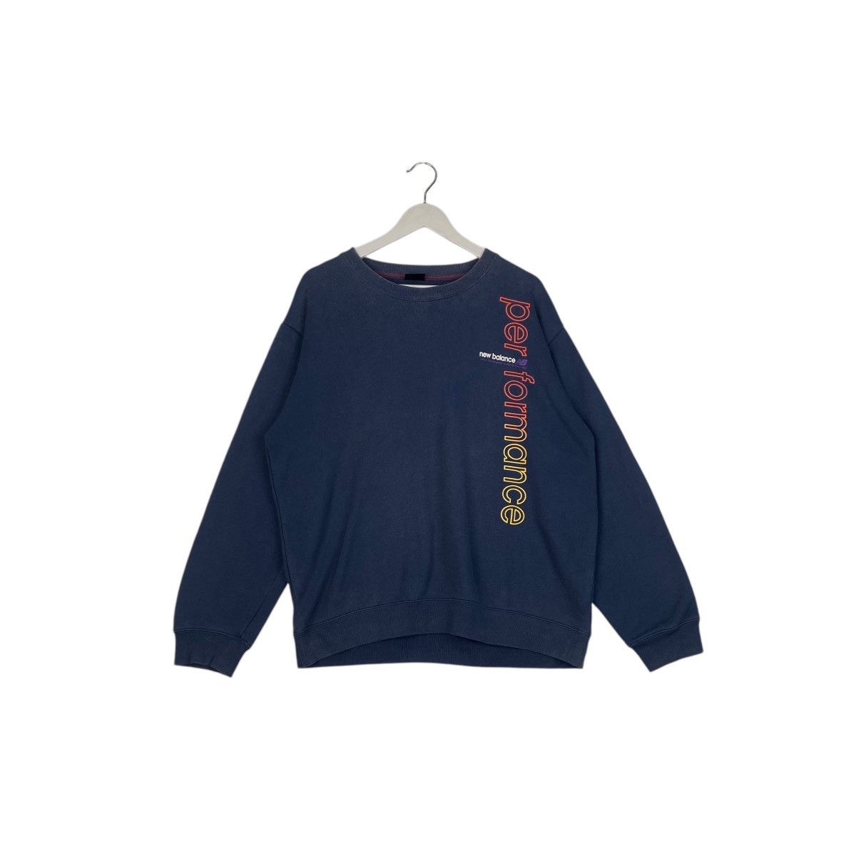 New Balance × Vintage Vintage New Balance Crewneck Sweatshirt Navy Blue Size US L / EU 52-54 / 3 - 1 Thumbnail