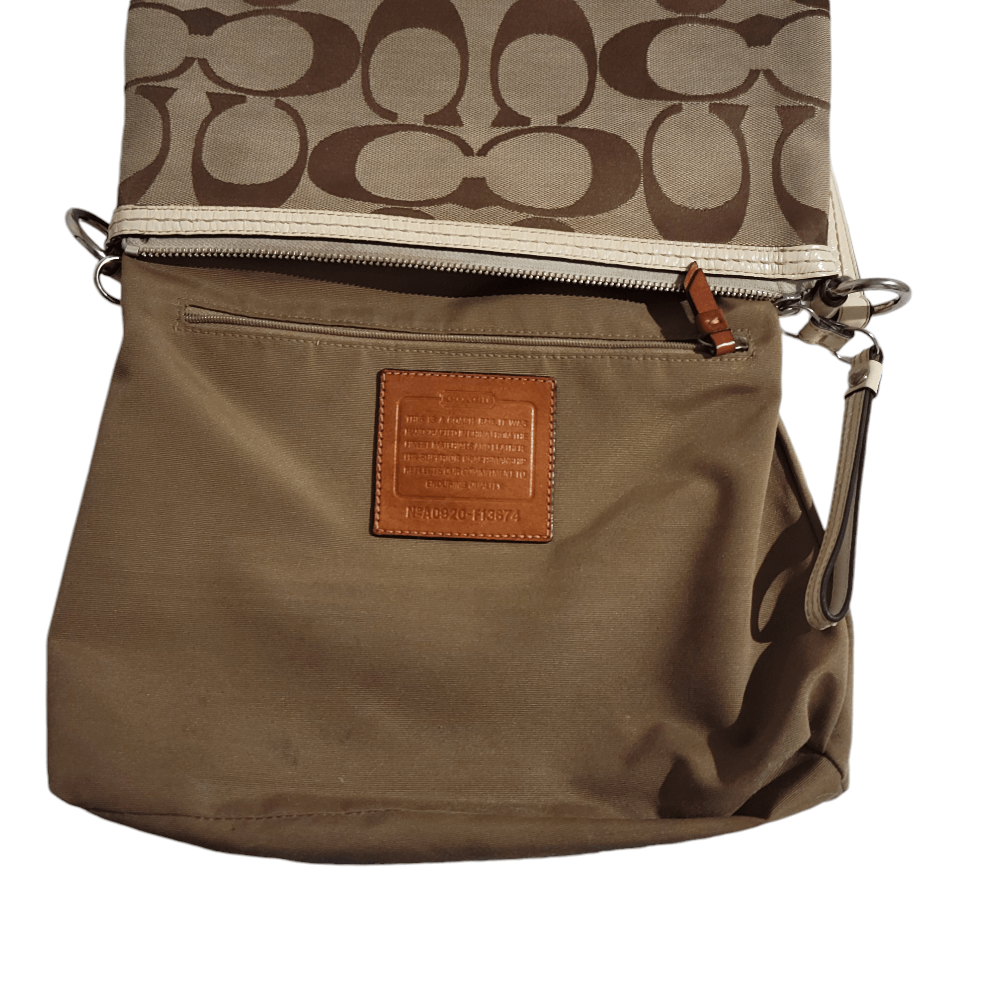 Coach Coach Tan Canvas Signature F13674 Medium Shoulder Bag Size ONE SIZE - 10 Thumbnail