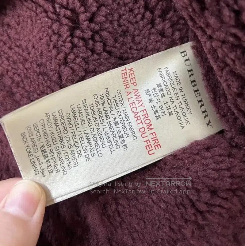 Burberry Burberry Red Round Neck Women's Jacket. Size L / US 10 / IT 46 - 4 Thumbnail