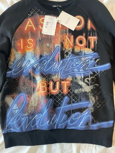 Balmain Balmain Graphic Print Crewneck Sweatshirt Size US L / EU 52-54 / 3 - 4 Thumbnail