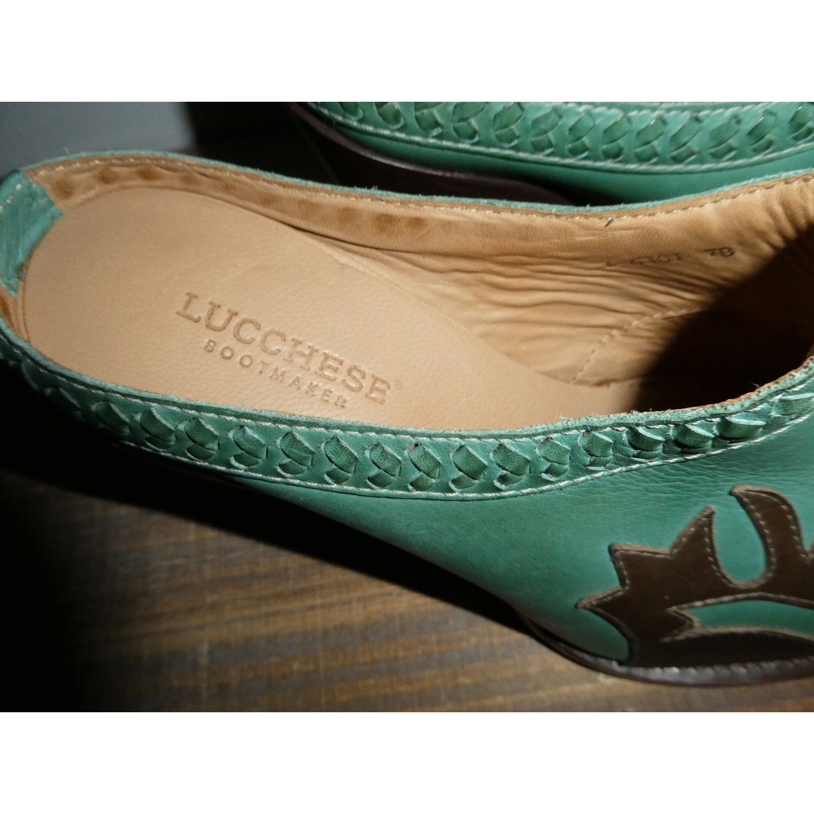 Lucchese Lucchese western mule, 7B, brand new, 3.5" heel, green Size US 7 / IT 37 - 3 Thumbnail