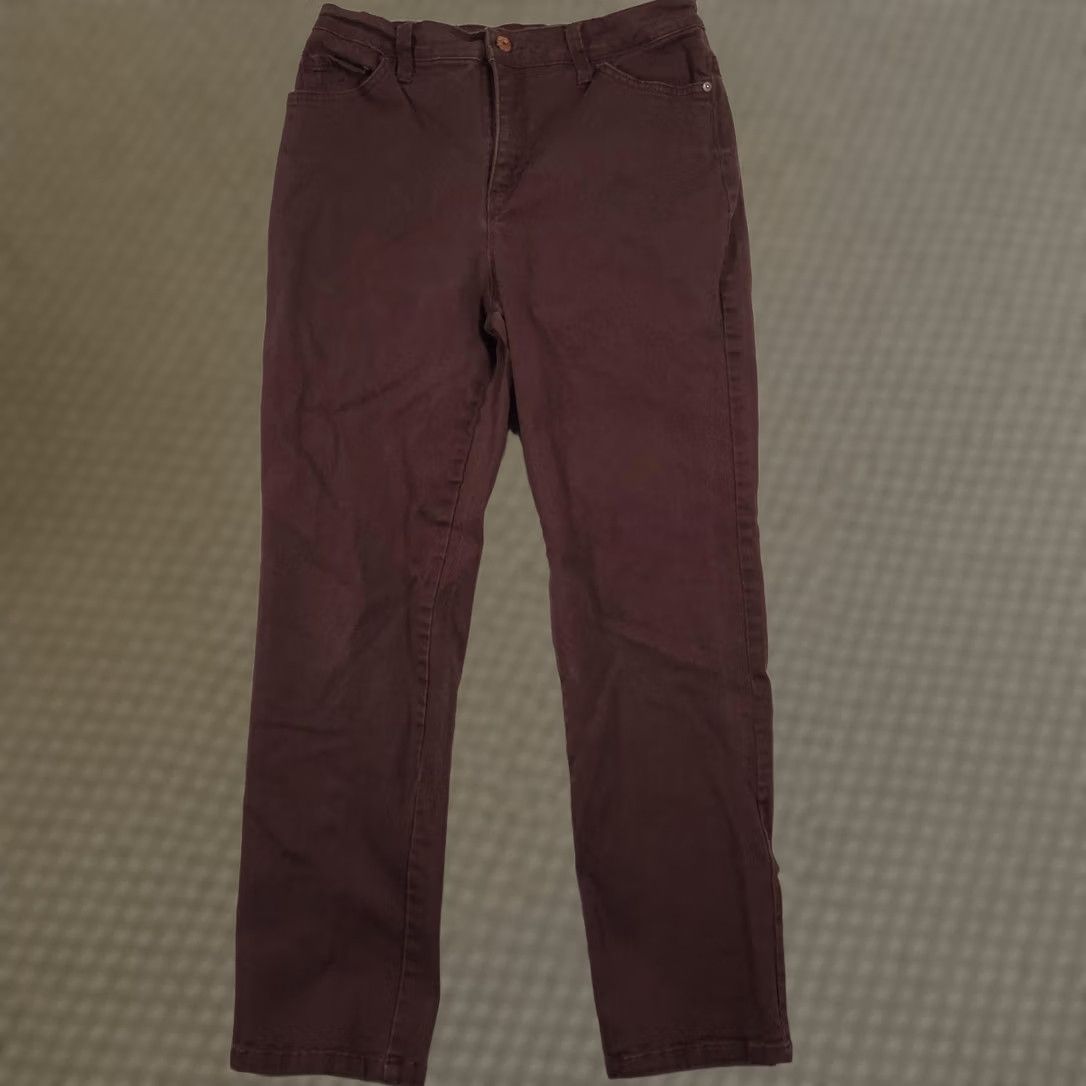 Gloria Vanderbilt Gloria Vanderbilt Amanda Jeans Womens 8 Short Brown High Rise Tapered Stretch Size 30" / US 8 / IT 44 - 1 Thumbnail