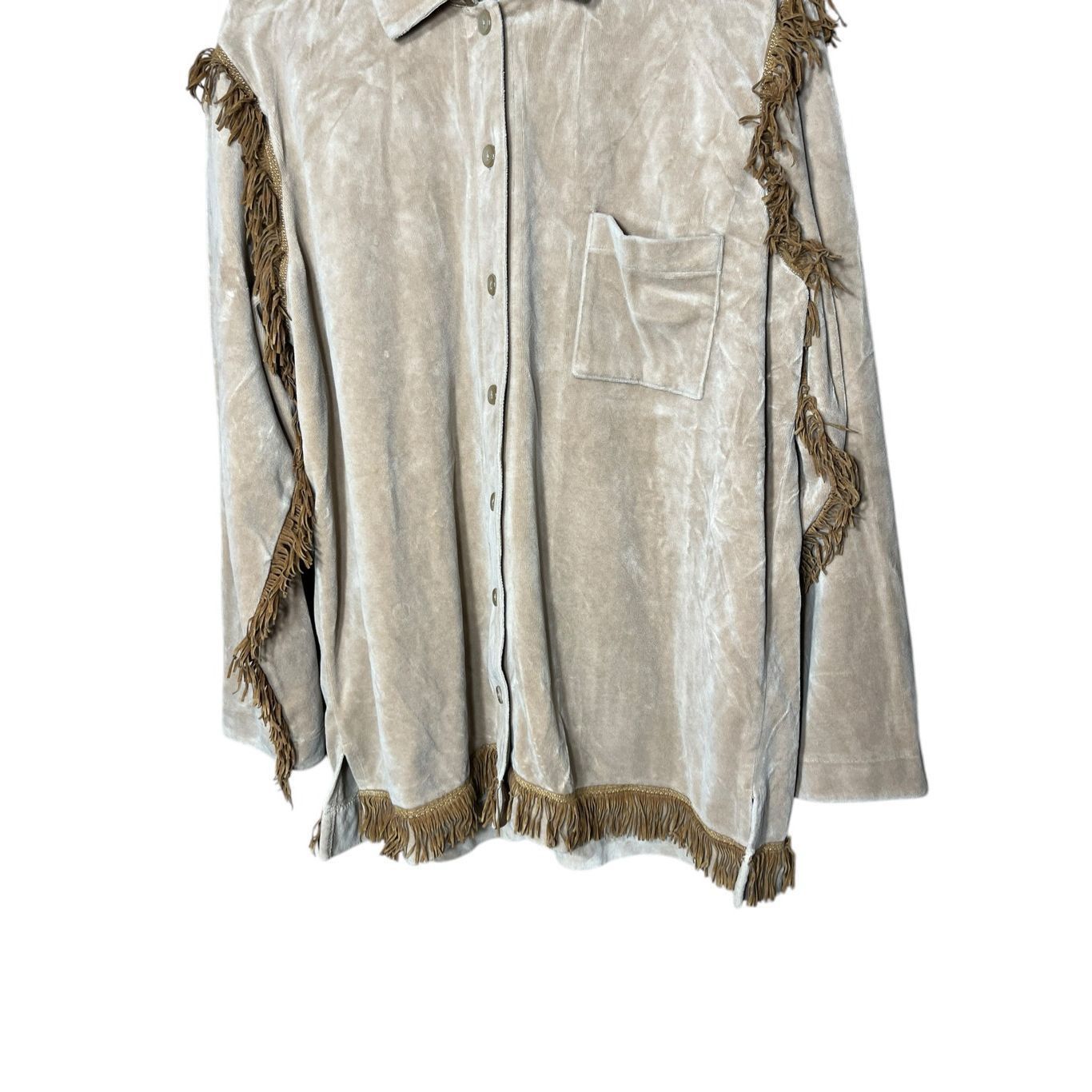 Other Vintage Liz Claiborne Lizwear Fringe Button Down Shirt Shack Size XL / US 12-14 / IT 48-50 - 3 Thumbnail