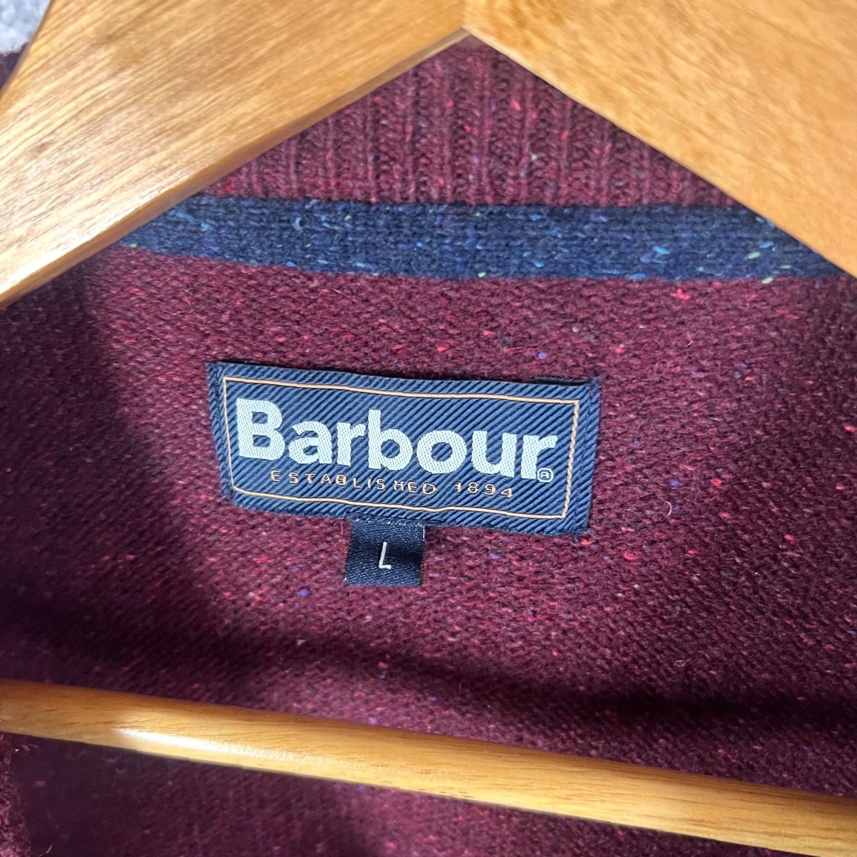 Barbour Barbour Men’s Sweater Pullover Red Wool Viscose Silk Size L Size US L / EU 52-54 / 3 - 4 Thumbnail