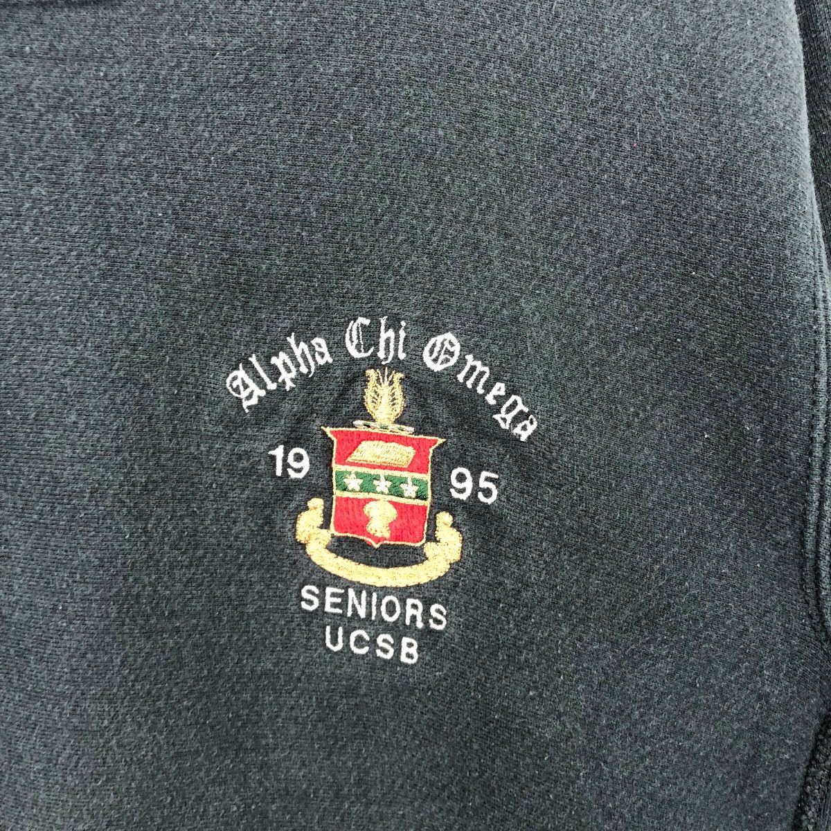 Alpha Industries Vintage 90s ALPHA CHI OMEGA Seniors Ucsb Reverse Sweatshirt Size US L / EU 52-54 / 3 - 3 Thumbnail
