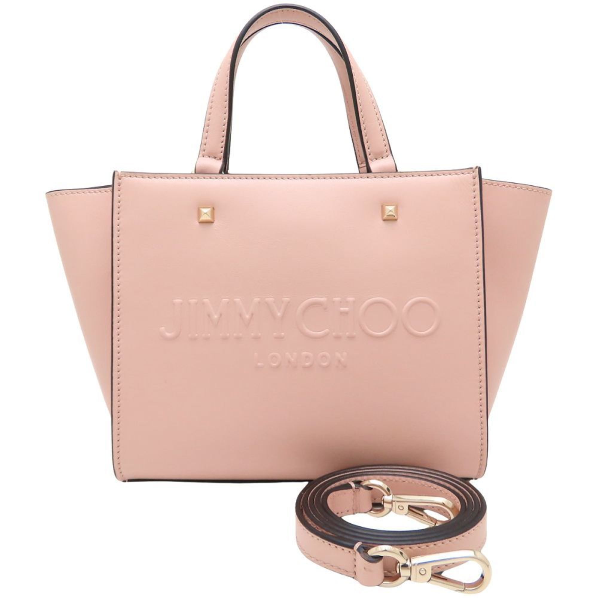 Jimmy Choo JIMMY CHOO AVENUE TOTE S 2-Way Tote Bag in Leather (Beige/Pink Beige) for Women, 352746 Size ONE SIZE - 1 Thumbnail