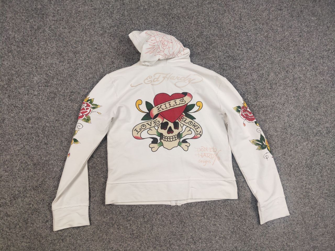 Ed Hardy Vintage Ed Hardy Designs Tattoo Logo Zip Hoodie Y2K Style Size L / US 10 / IT 46 - 16 Thumbnail