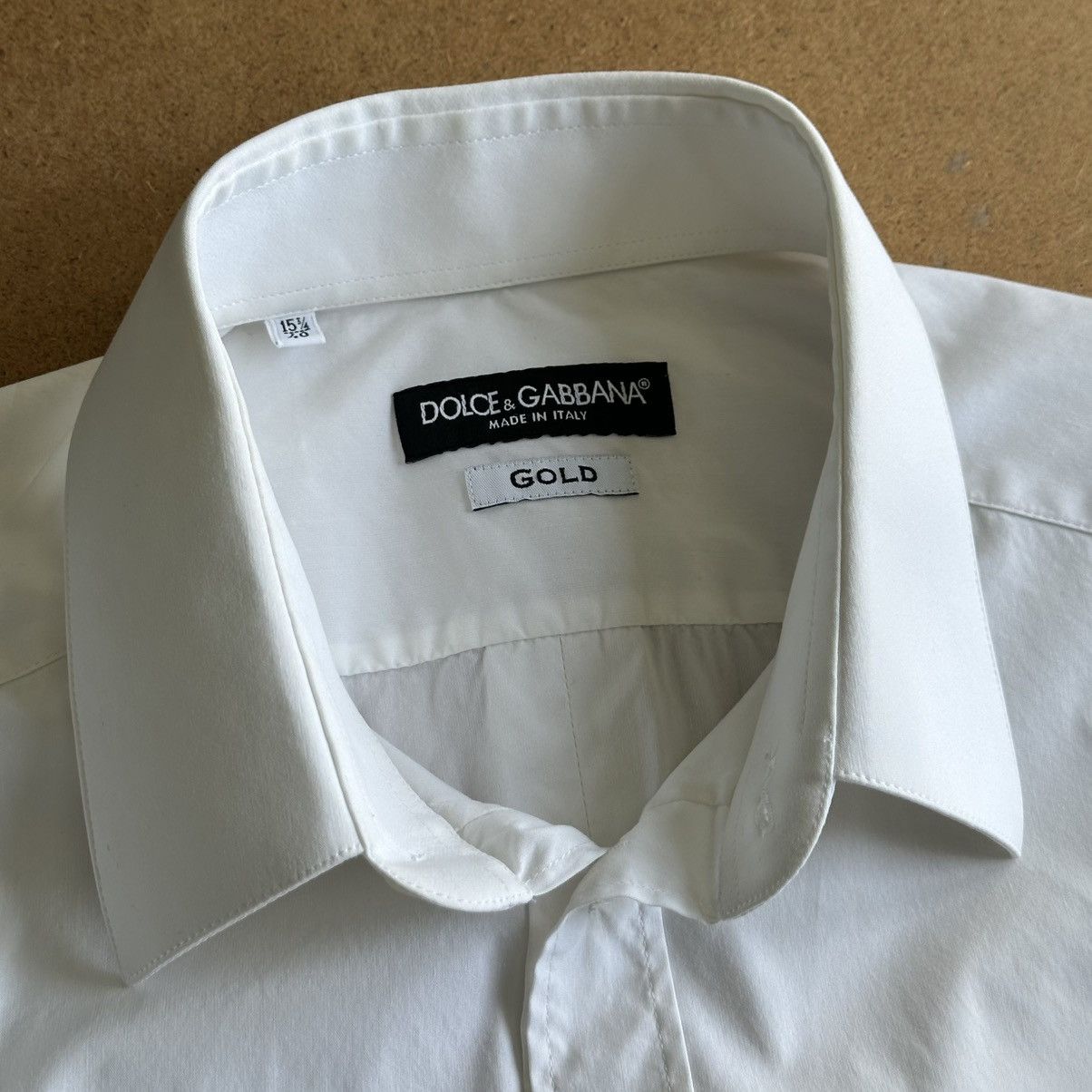 Dolce & Gabbana Vintage Dolce & Gabbana Gold White Classic Button Up Shirt Size US M / EU 48-50 / 2 - 3 Thumbnail