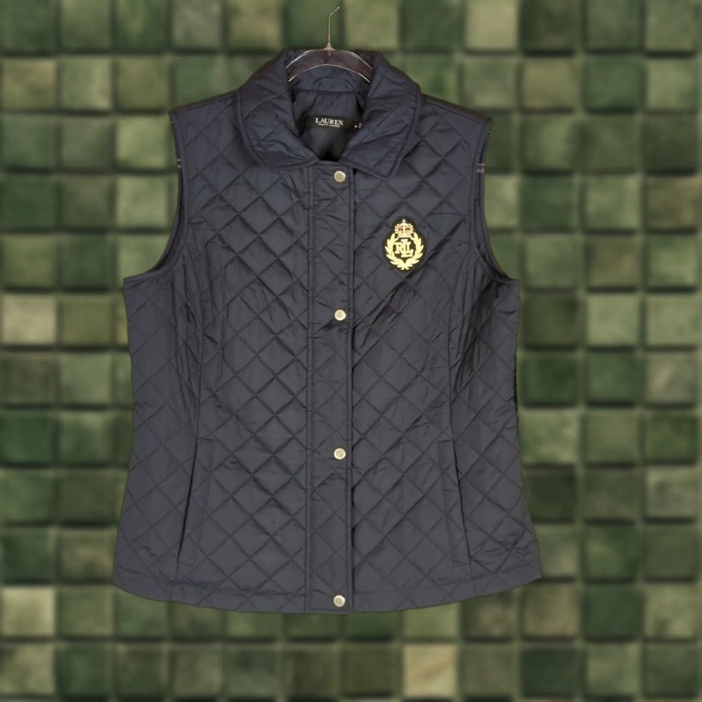 Ralph Lauren Lauren Ralph Lauren Vest Women Navy Blue sz M Quilted Preppy Capsule NWT Size M / US 6-8 / IT 42-44 - 1 Thumbnail