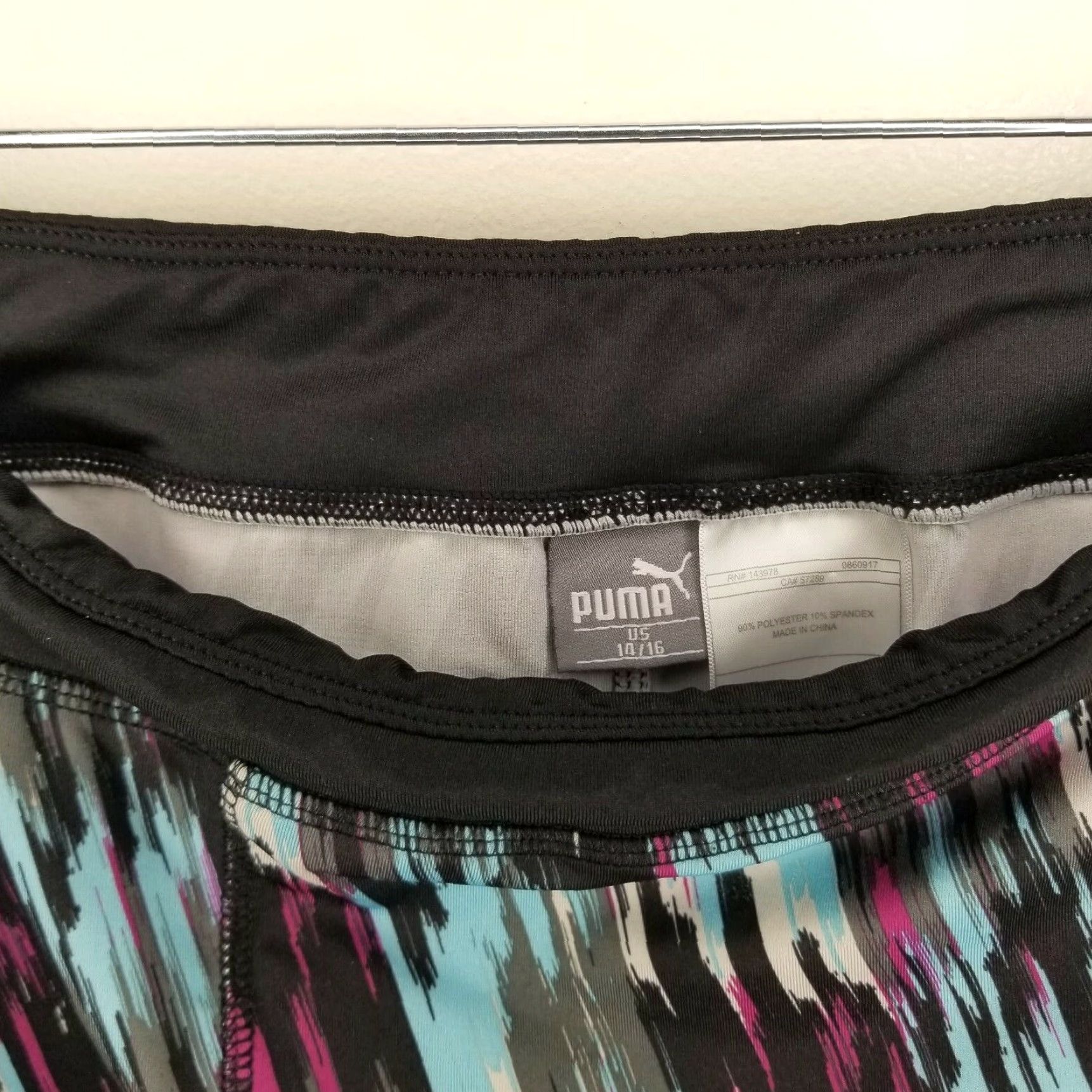 Puma PUMA Activewear Compression Leggings Womens Size 14 Blue Purple Black Size 36" / US 14 / IT 50 - 3 Thumbnail